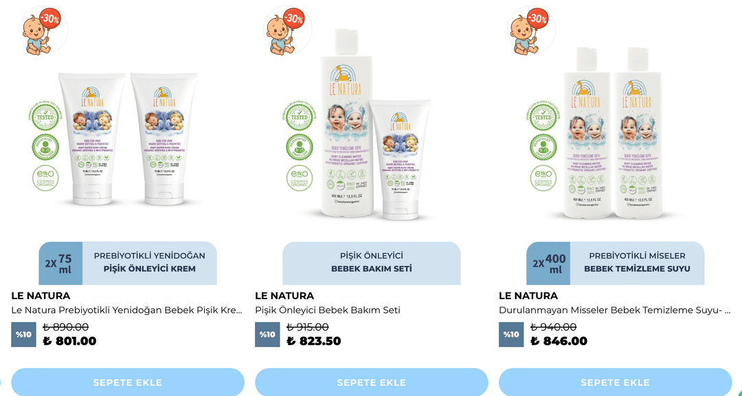 Le Natura Organik&Vegan Bebek Bakım Ürünleri