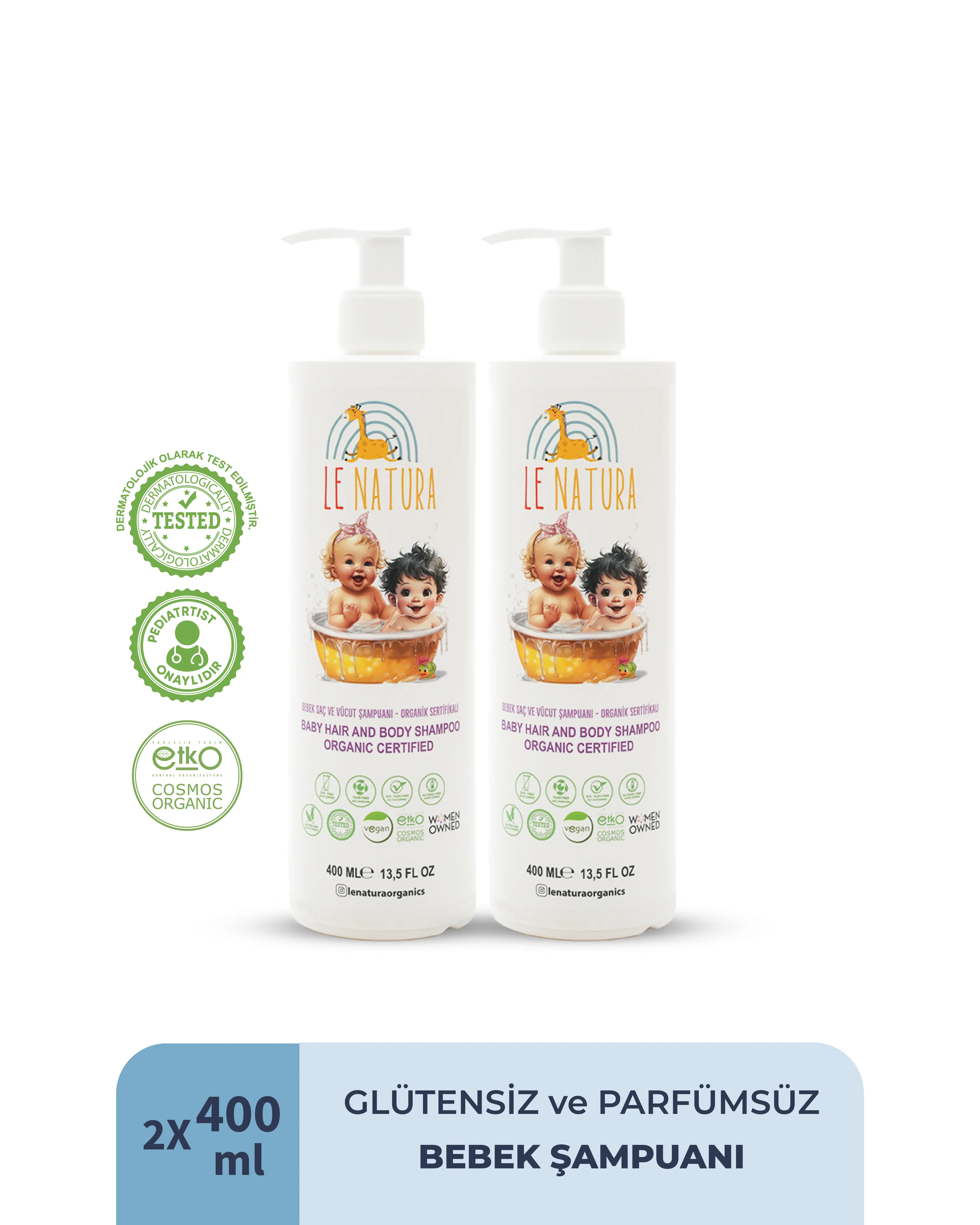 Bebek Saç ve Vücut Şampuanı - 2 X 400 ML