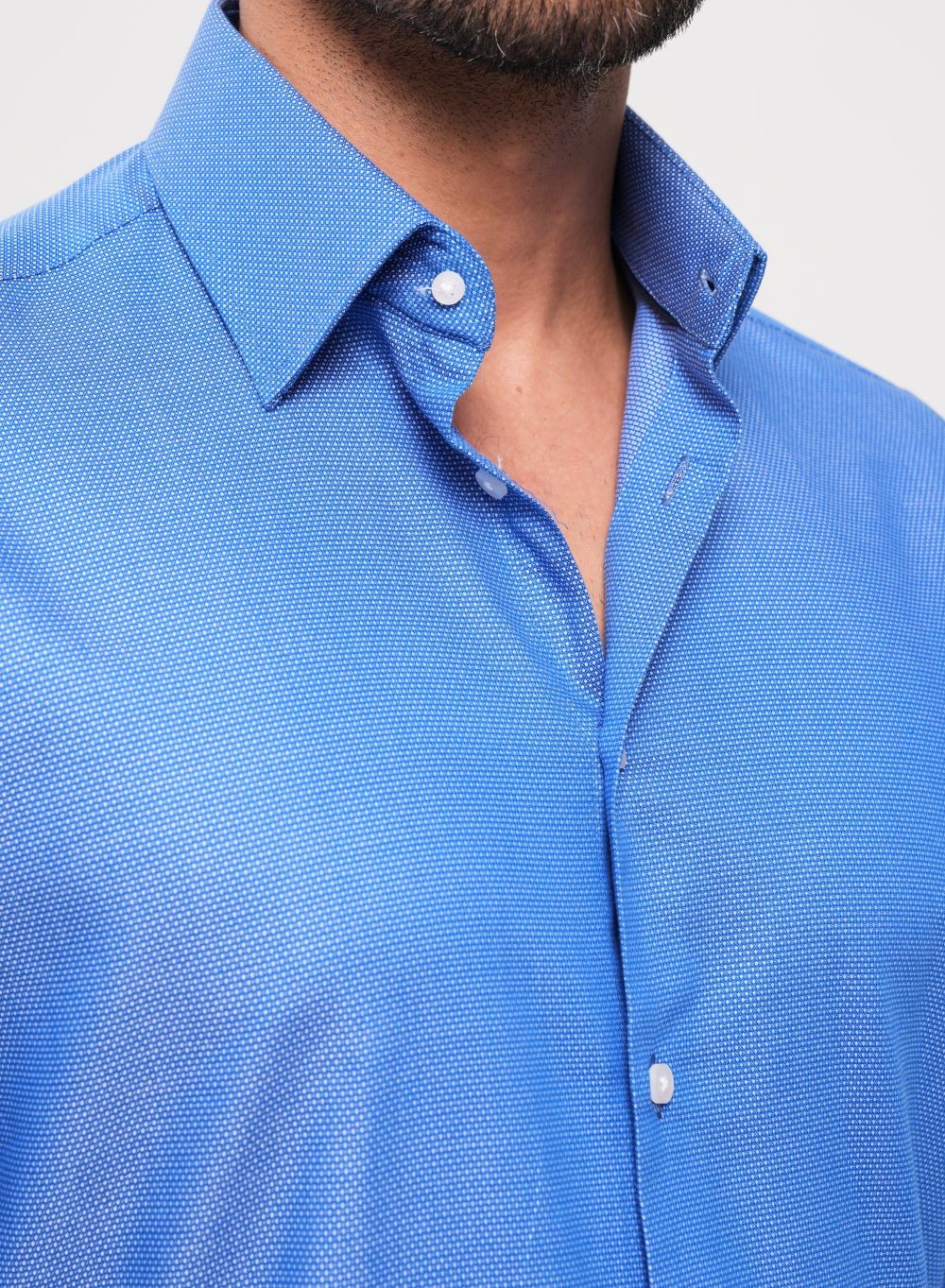 Mavi - Desenli Erkek Gömlek