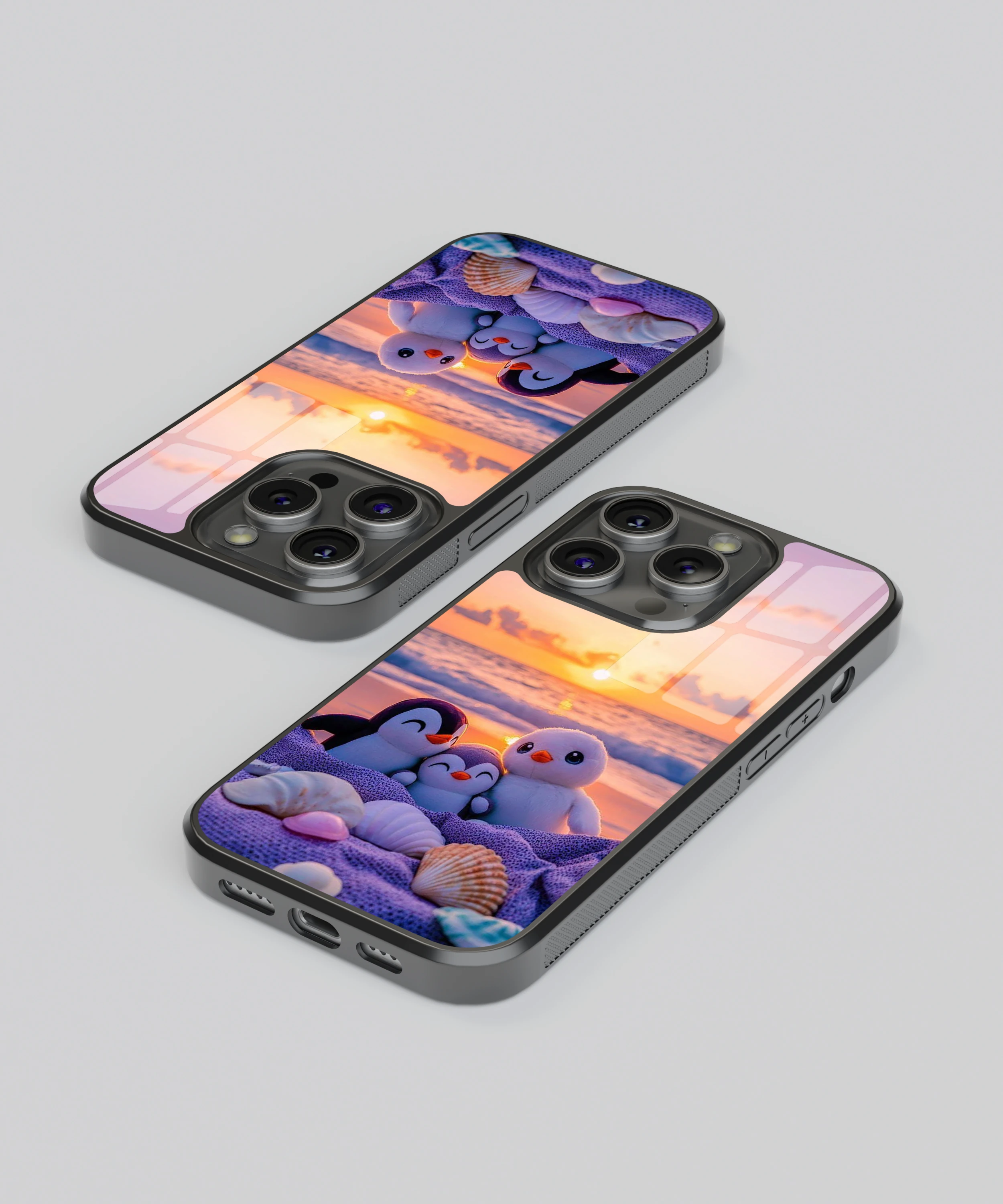 Penguın Famıly Flexible Cam Kılıf