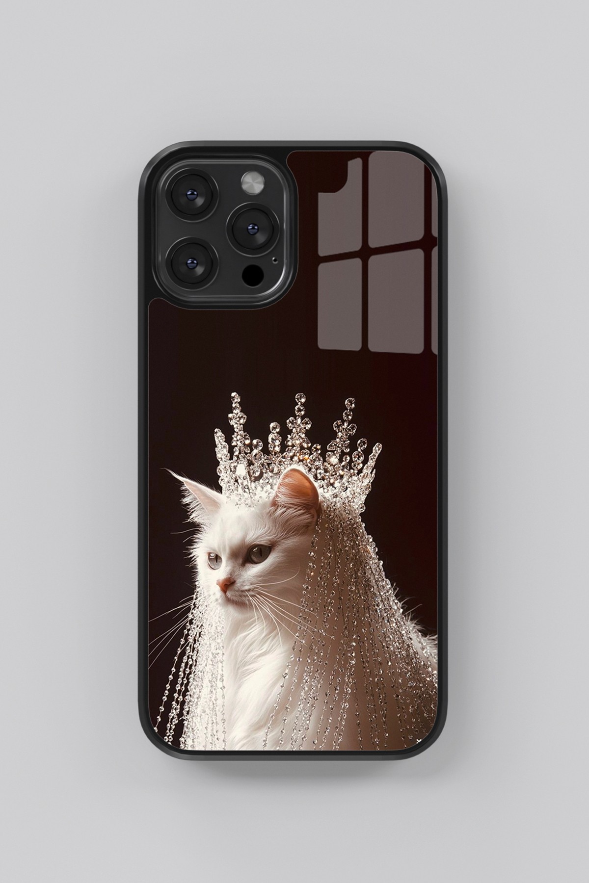 Crowned Cat Flexible Cam Kılıf