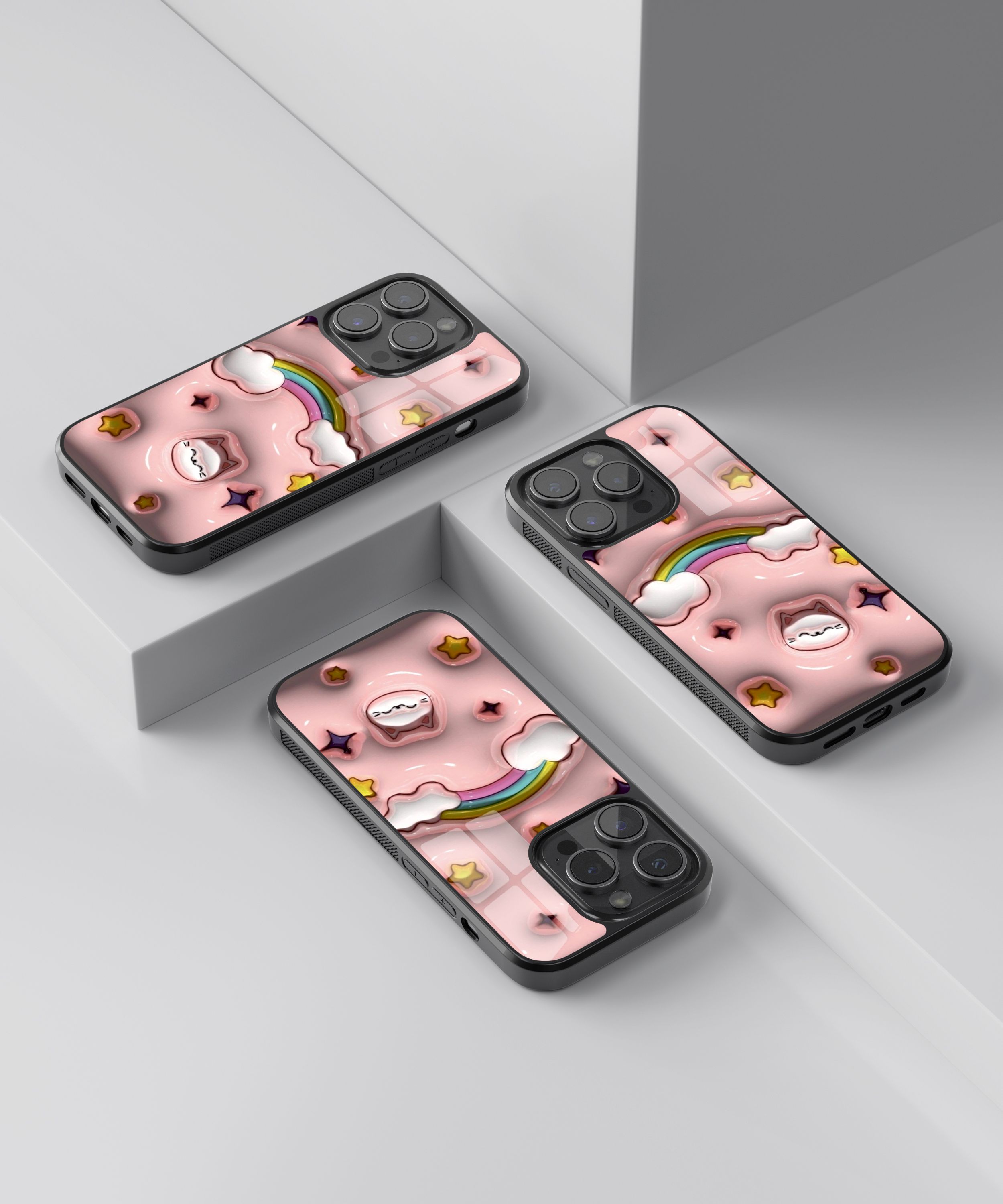 3D Raınbow Cloud Flexible Cam Kılıf