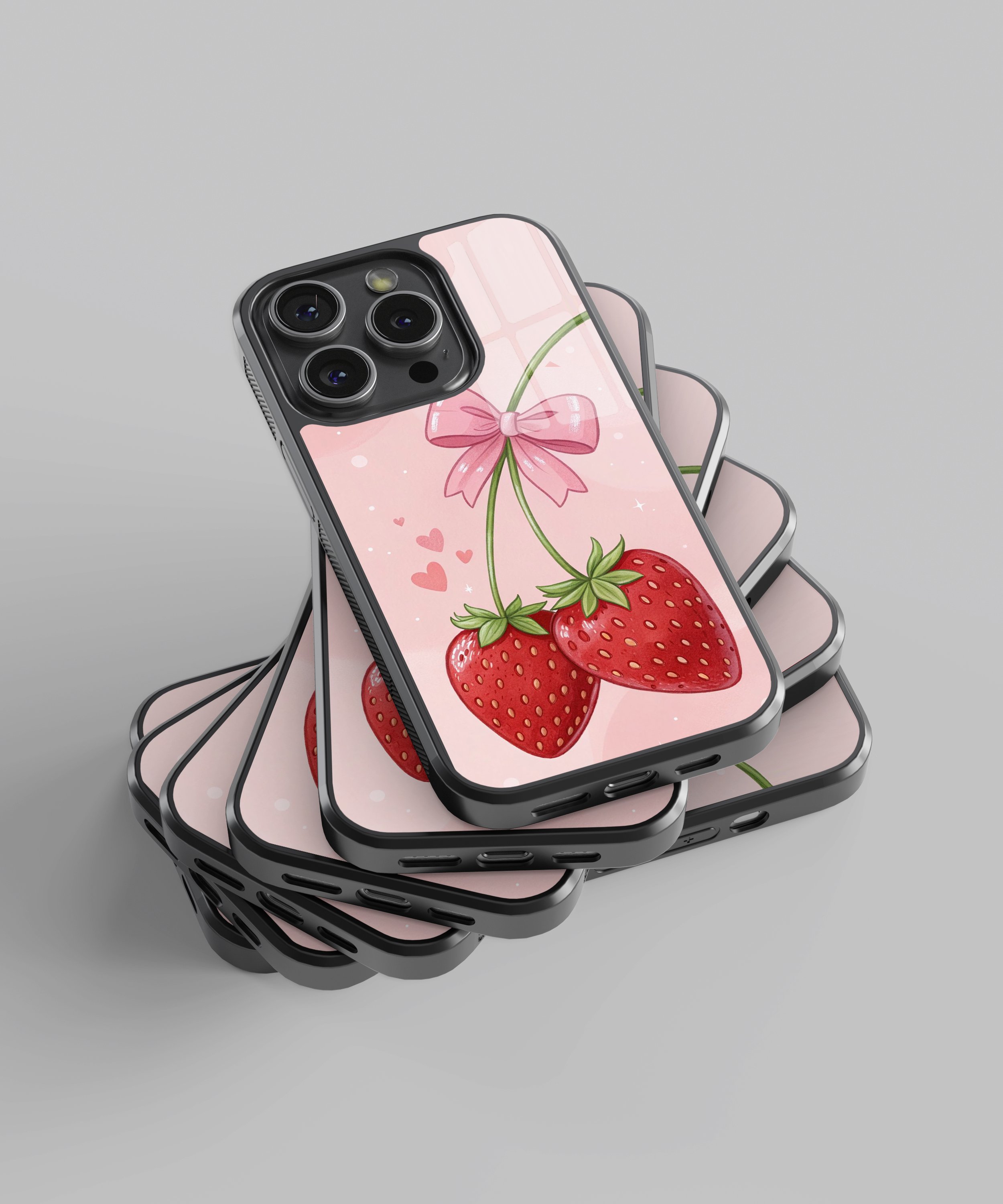 Çilek-Fiyonk Flexible Cam Kılıf