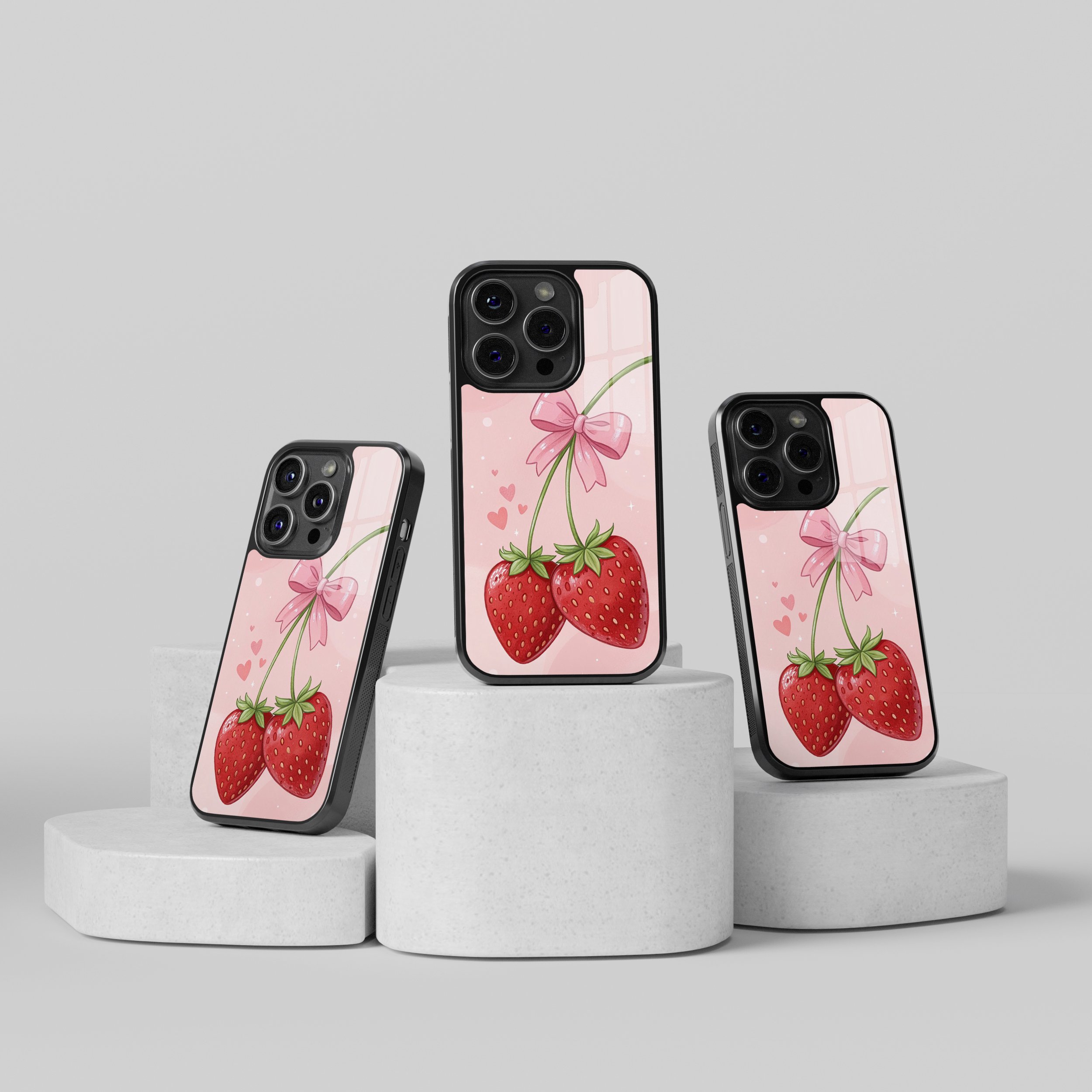 Çilek-Fiyonk Flexible Cam Kılıf