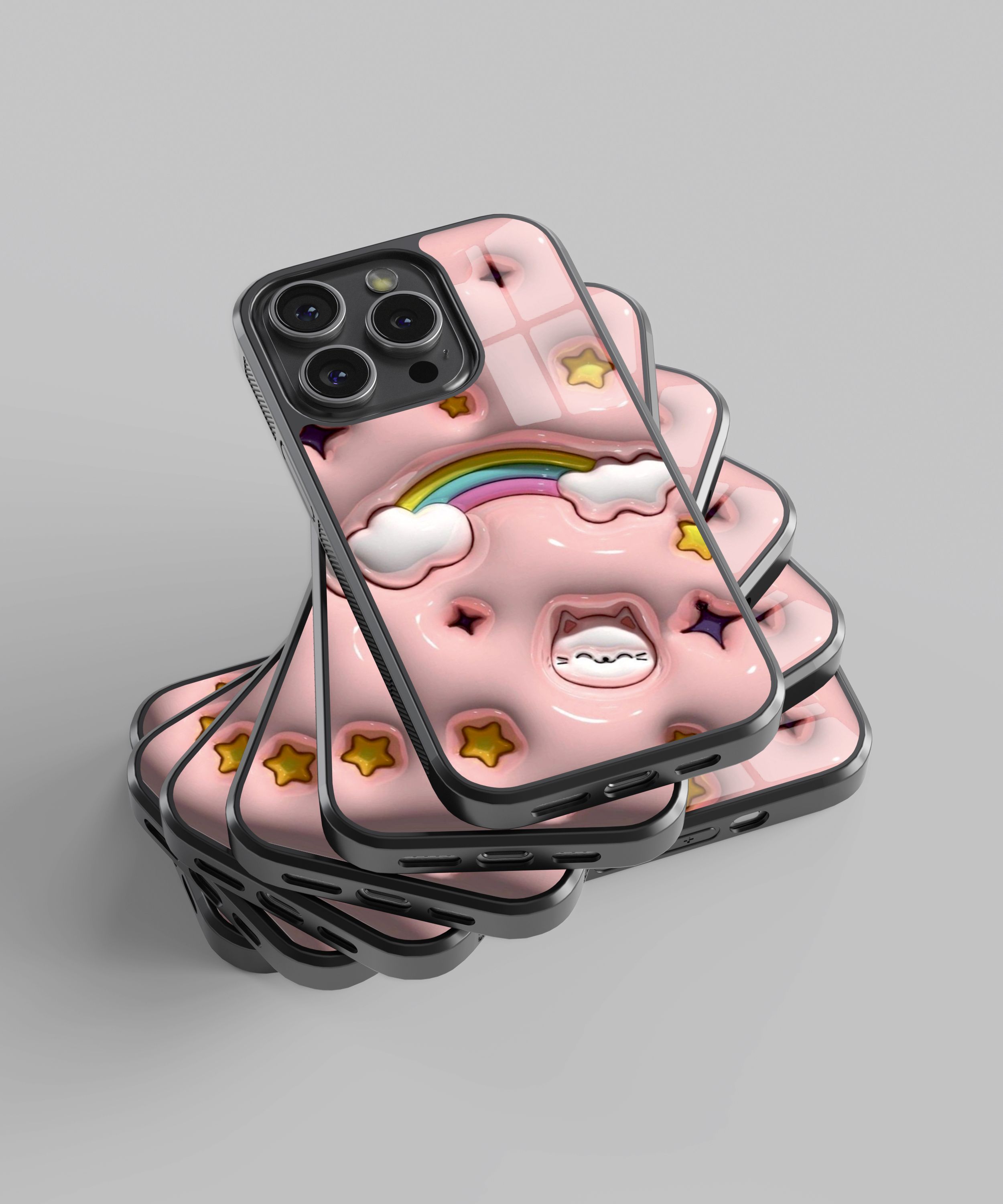 3D Raınbow Cloud Flexible Cam Kılıf