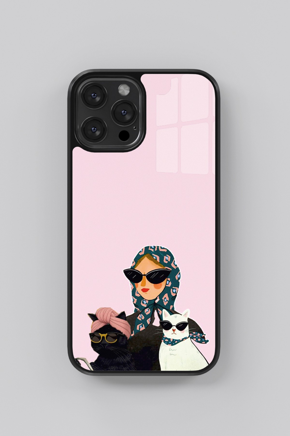 Girl With Scarf And Cat Flexible Cam Kılıf