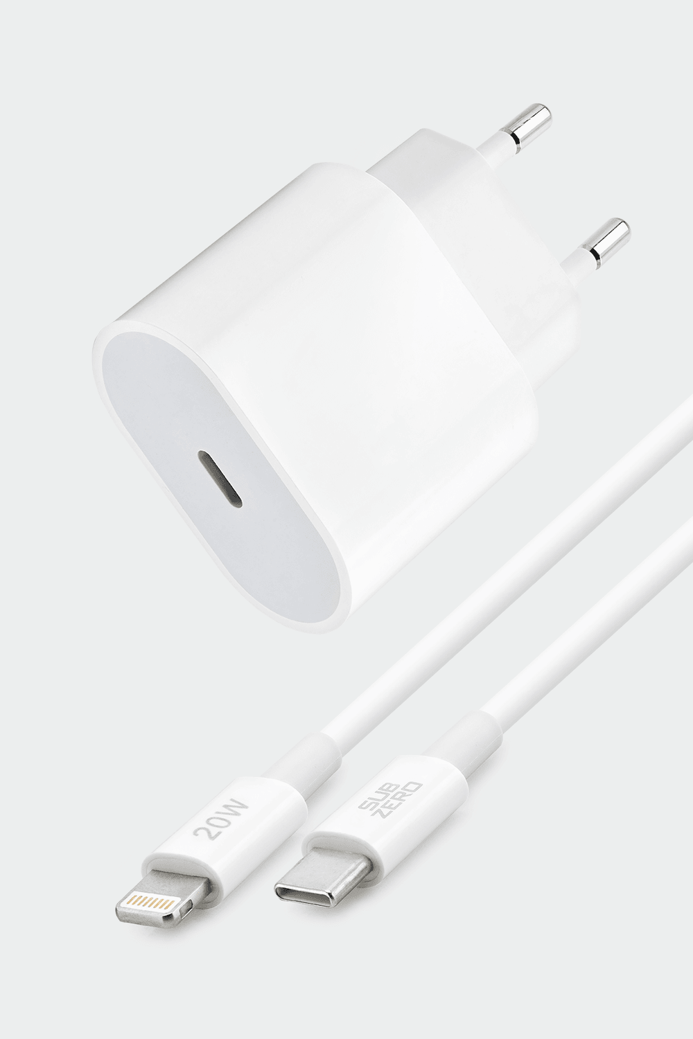 Subzero Usb To Lightning Kablo Şarj Cihazı Seti Beyaz 