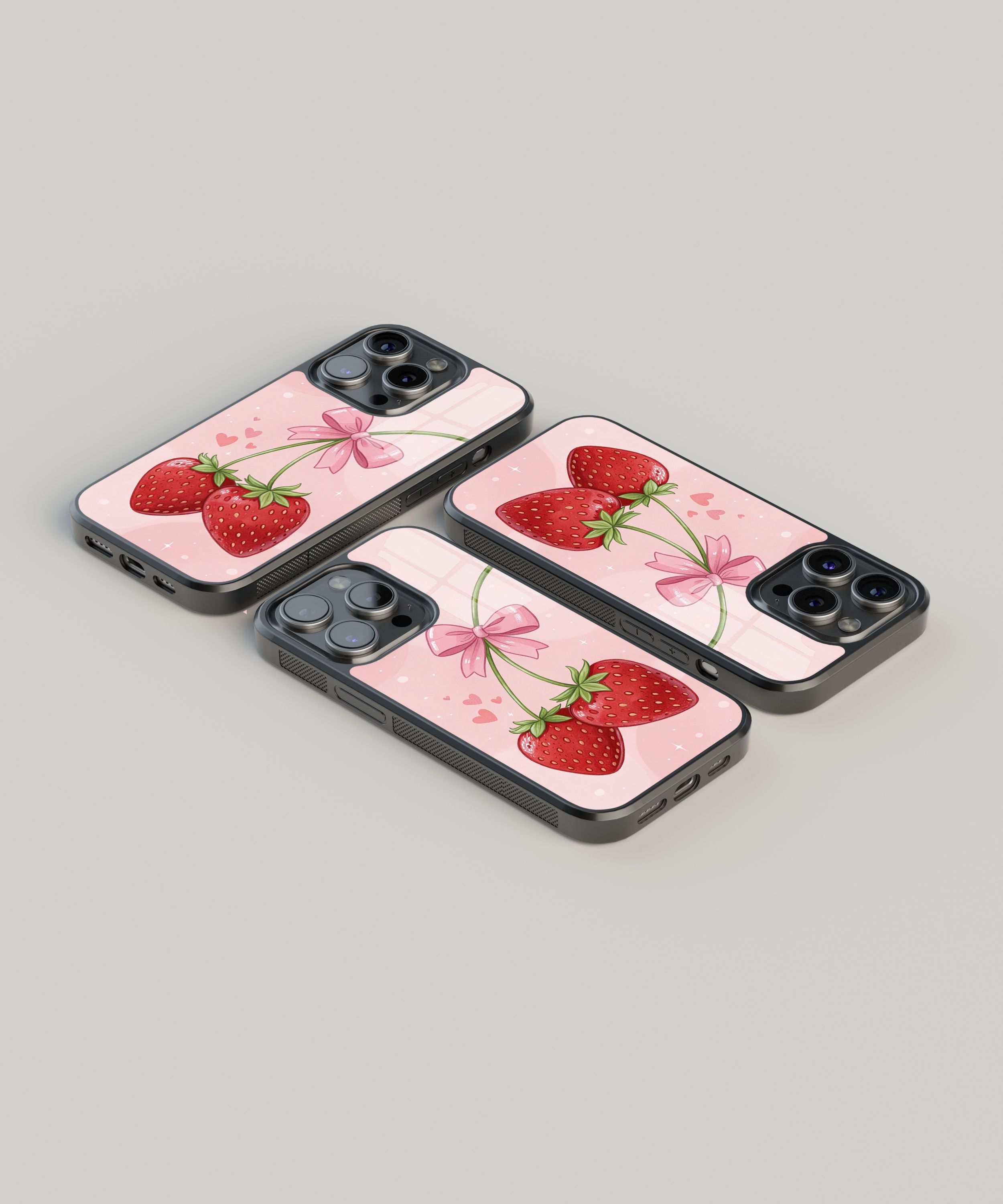 Çilek-Fiyonk Flexible Cam Kılıf