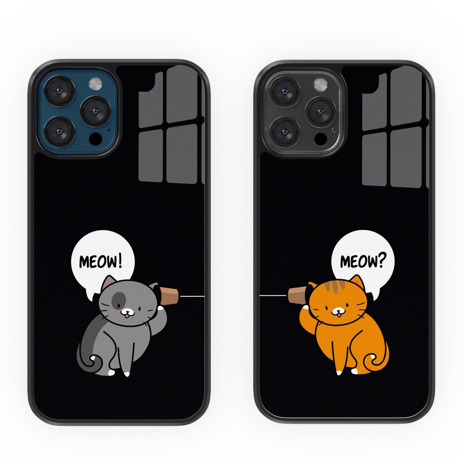 Meow Çift Flexıble Cam Kılıf
