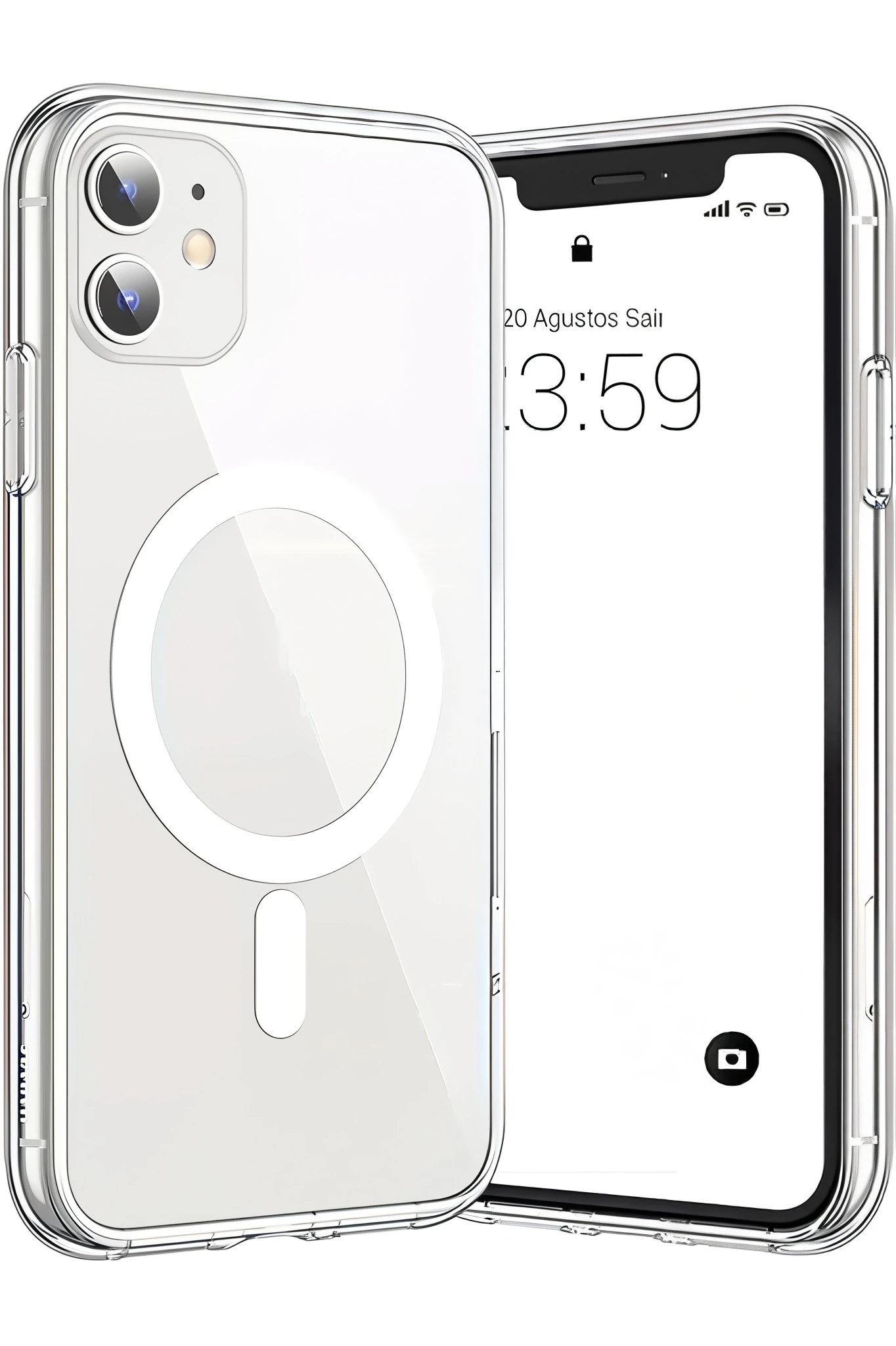 Magsafe Uyumlu Sararmaz İnce Şeffaf Mika Kılıf