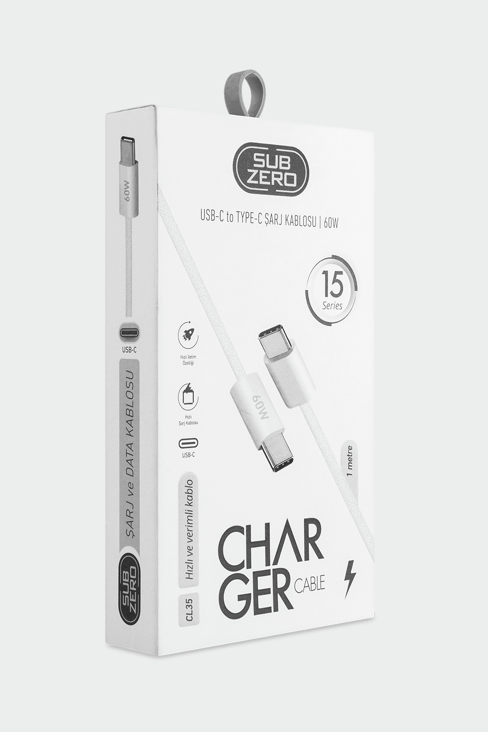 Subzero Usb to Type-C Şarj Kablosu 60W (15 Series)