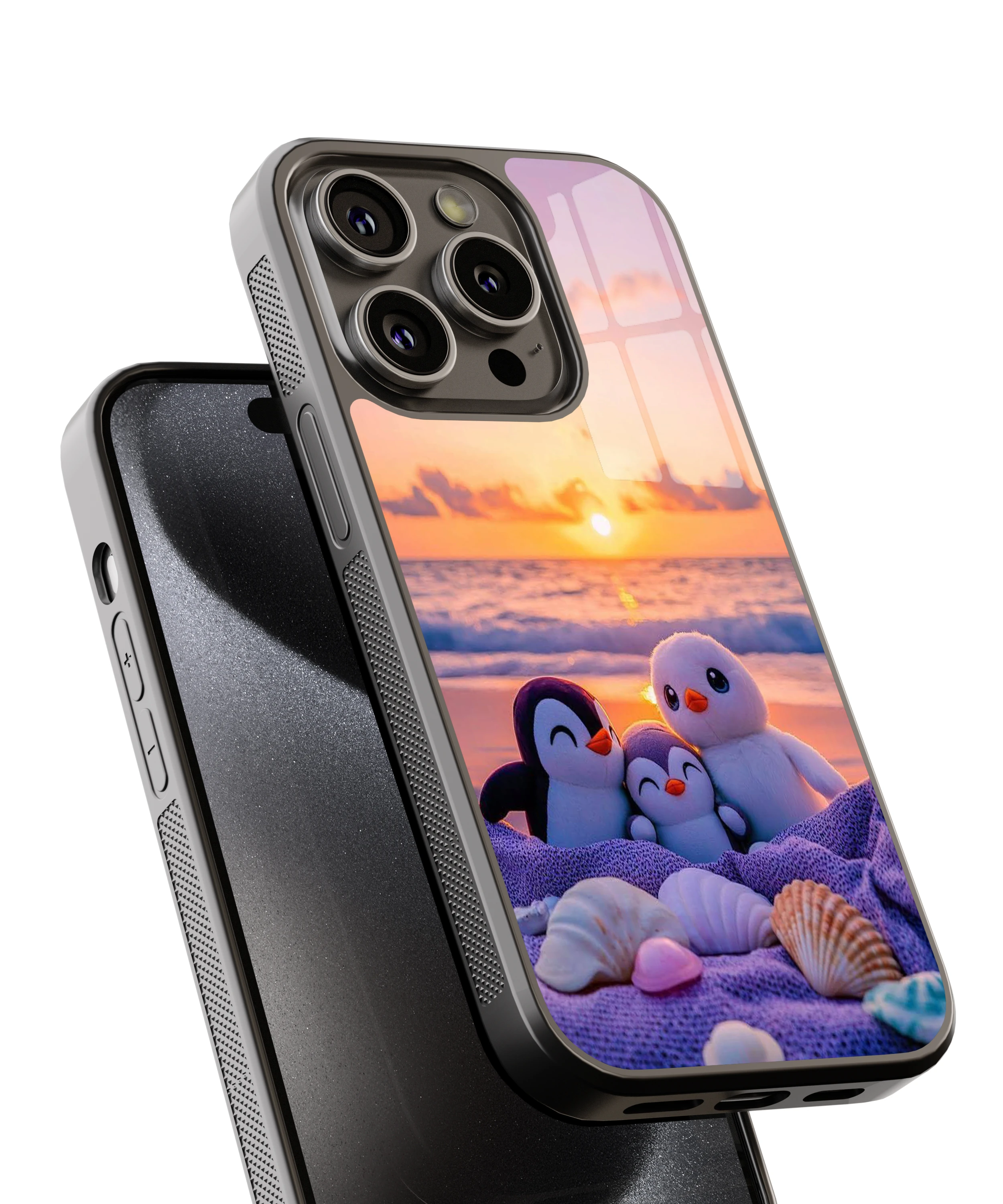 Penguın Famıly Flexible Cam Kılıf