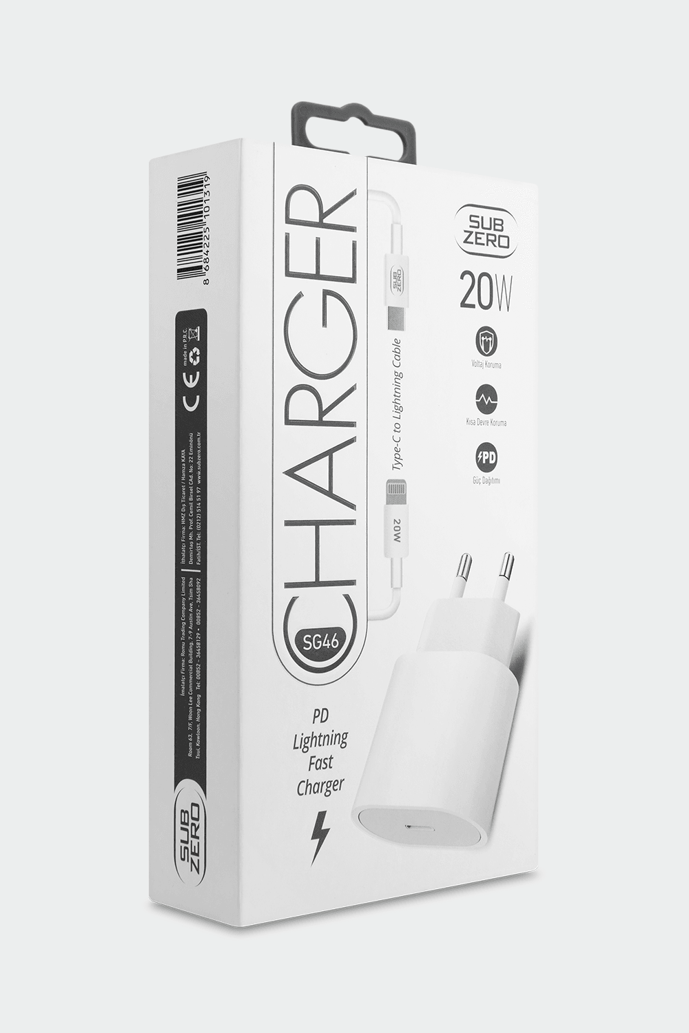 Subzero Usb To Lightning Kablo Şarj Cihazı Seti Beyaz 