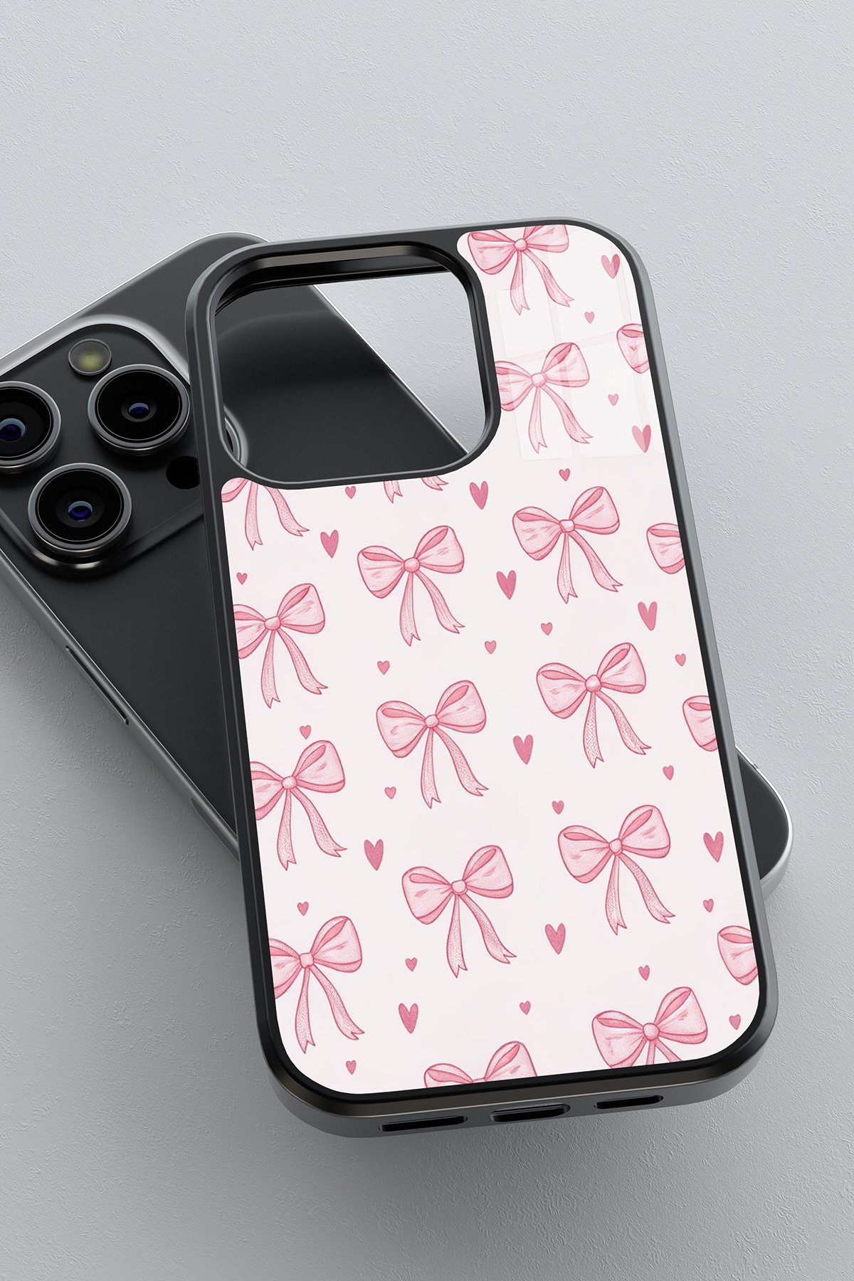 Pembe Noktalı Fiyonk Flexible Cam Kılıf