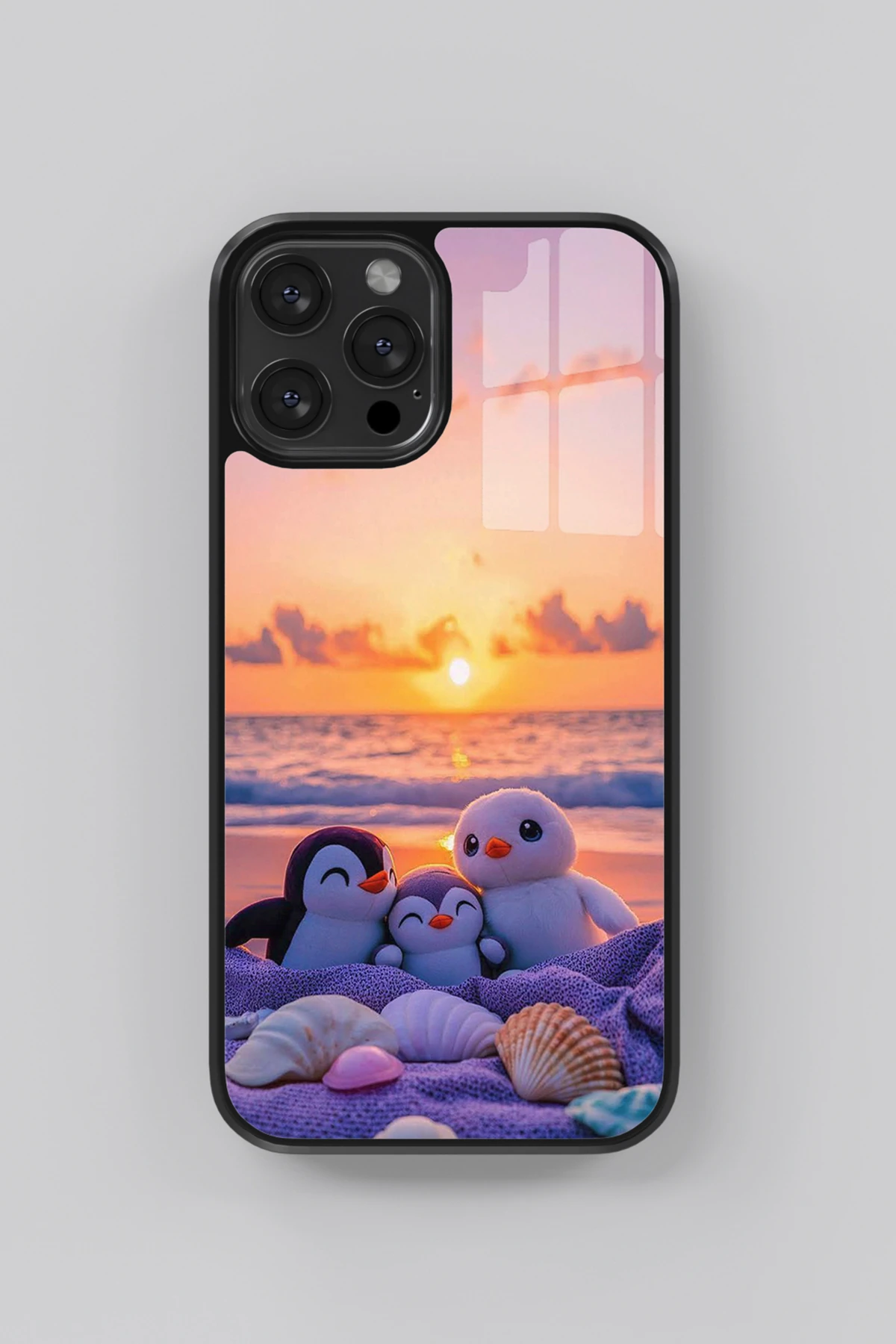 Penguın Famıly Flexible Cam Kılıf