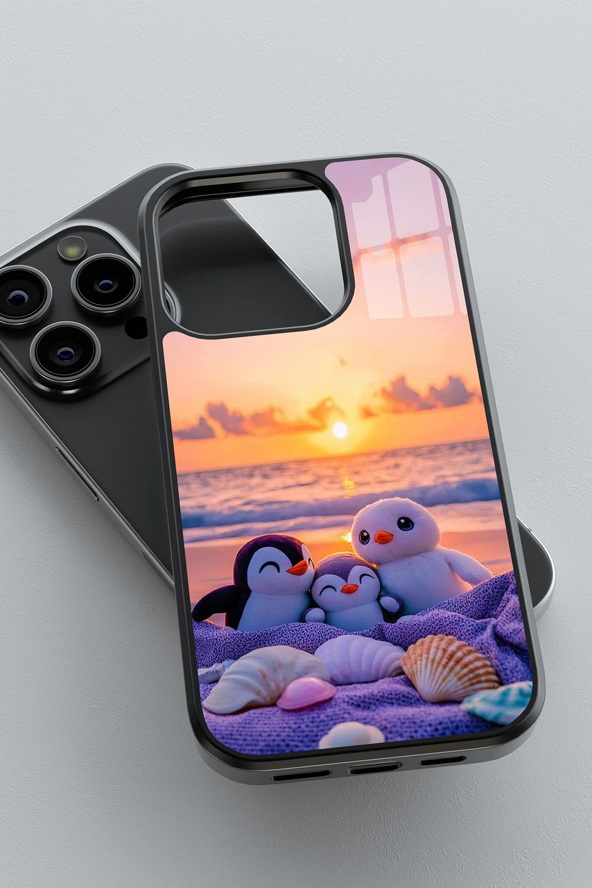 Penguın Famıly Flexible Cam Kılıf