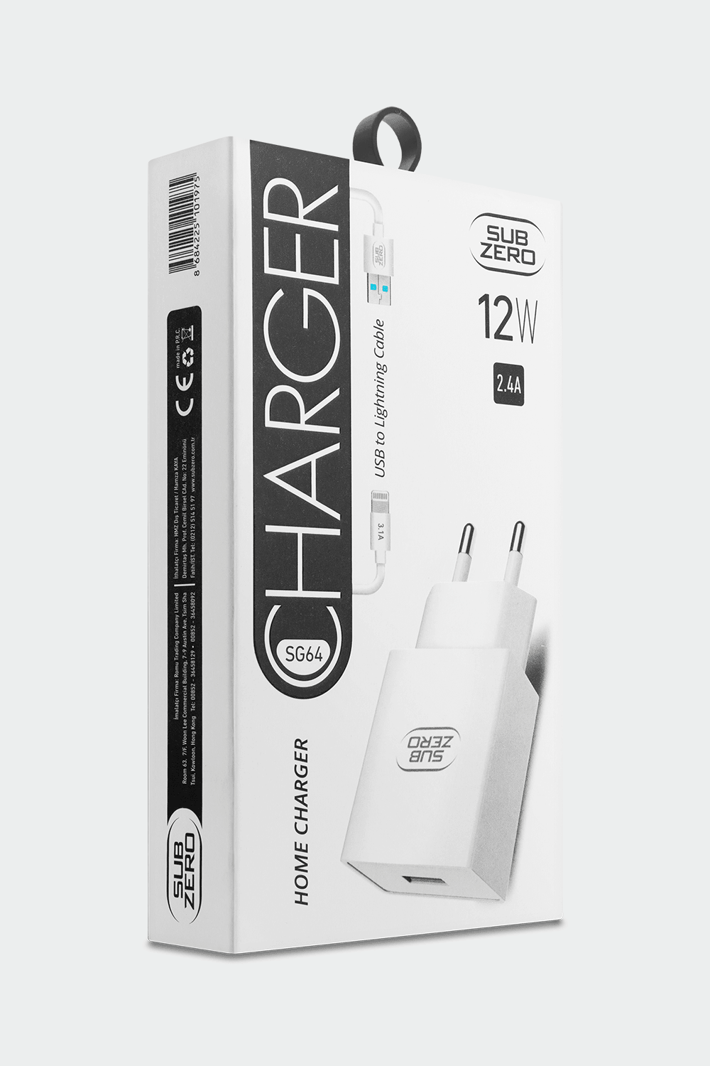 Subzero Usb to Lightning Kablo Şarj Cihazı Beyaz