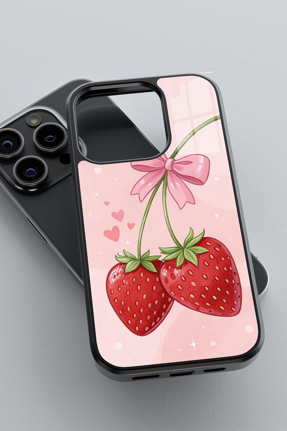Çilek-Fiyonk Flexible Cam Kılıf