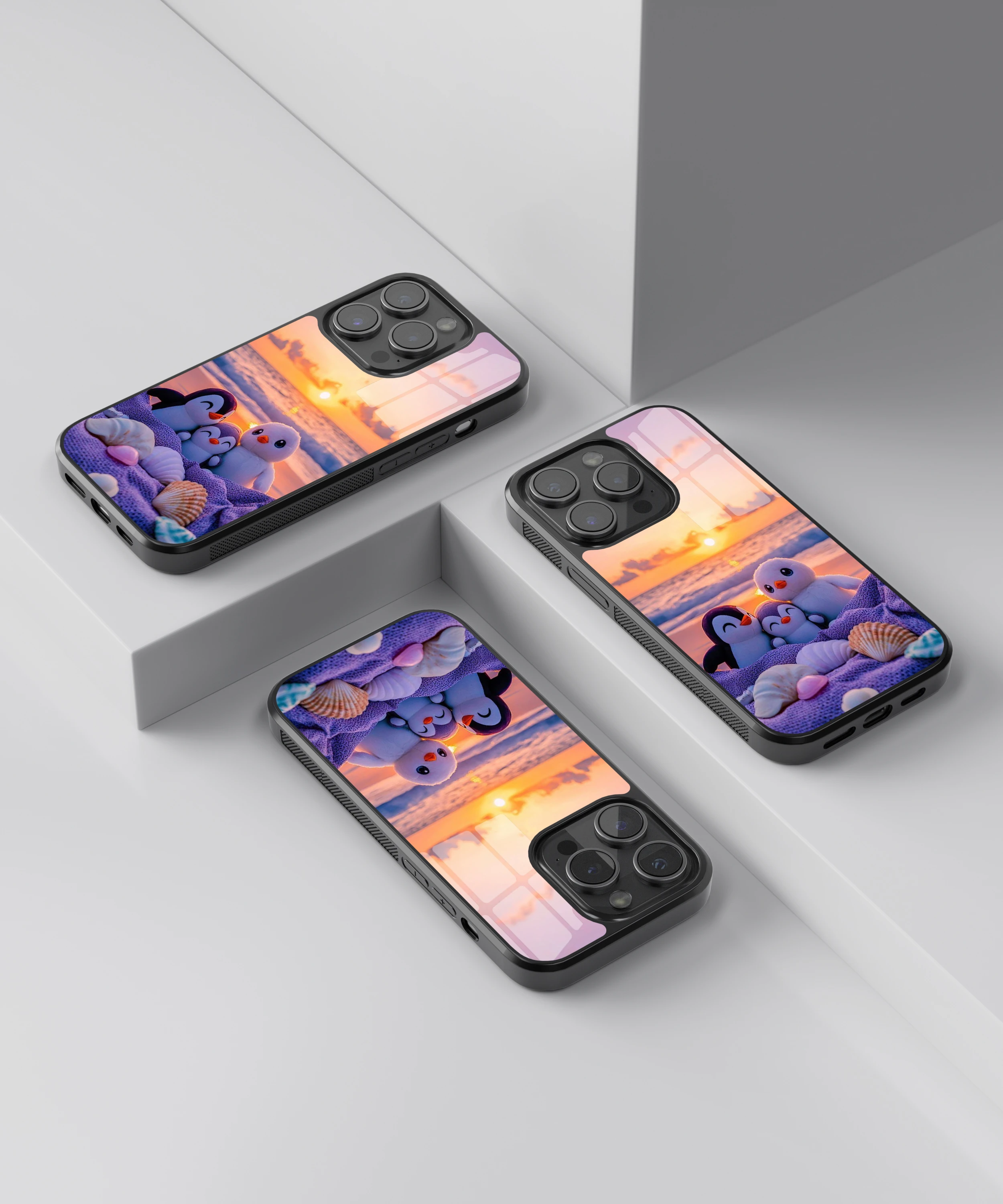 Penguın Famıly Flexible Cam Kılıf