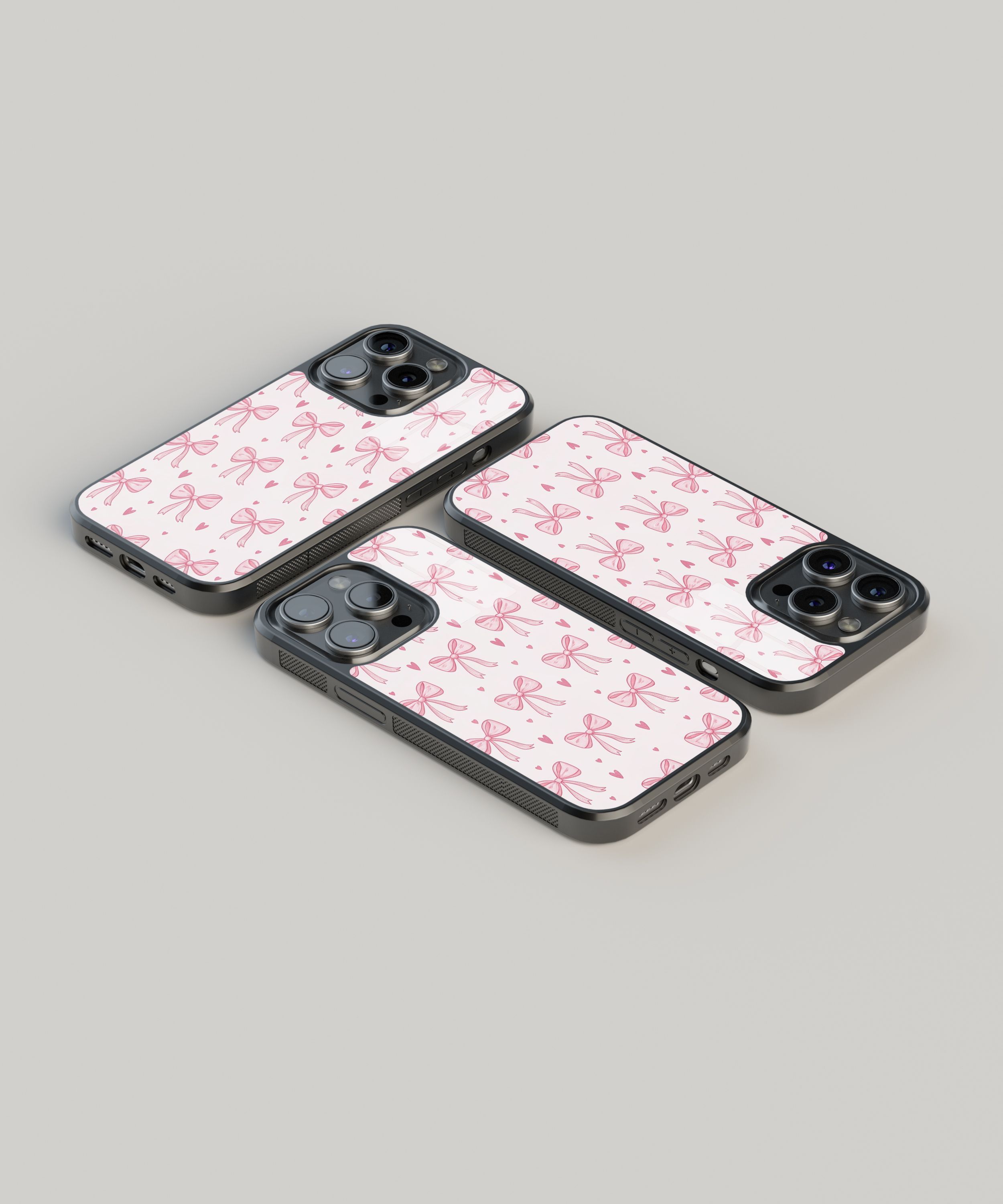  Pembe Noktalı Fiyonk Flexible Cam Kılıf