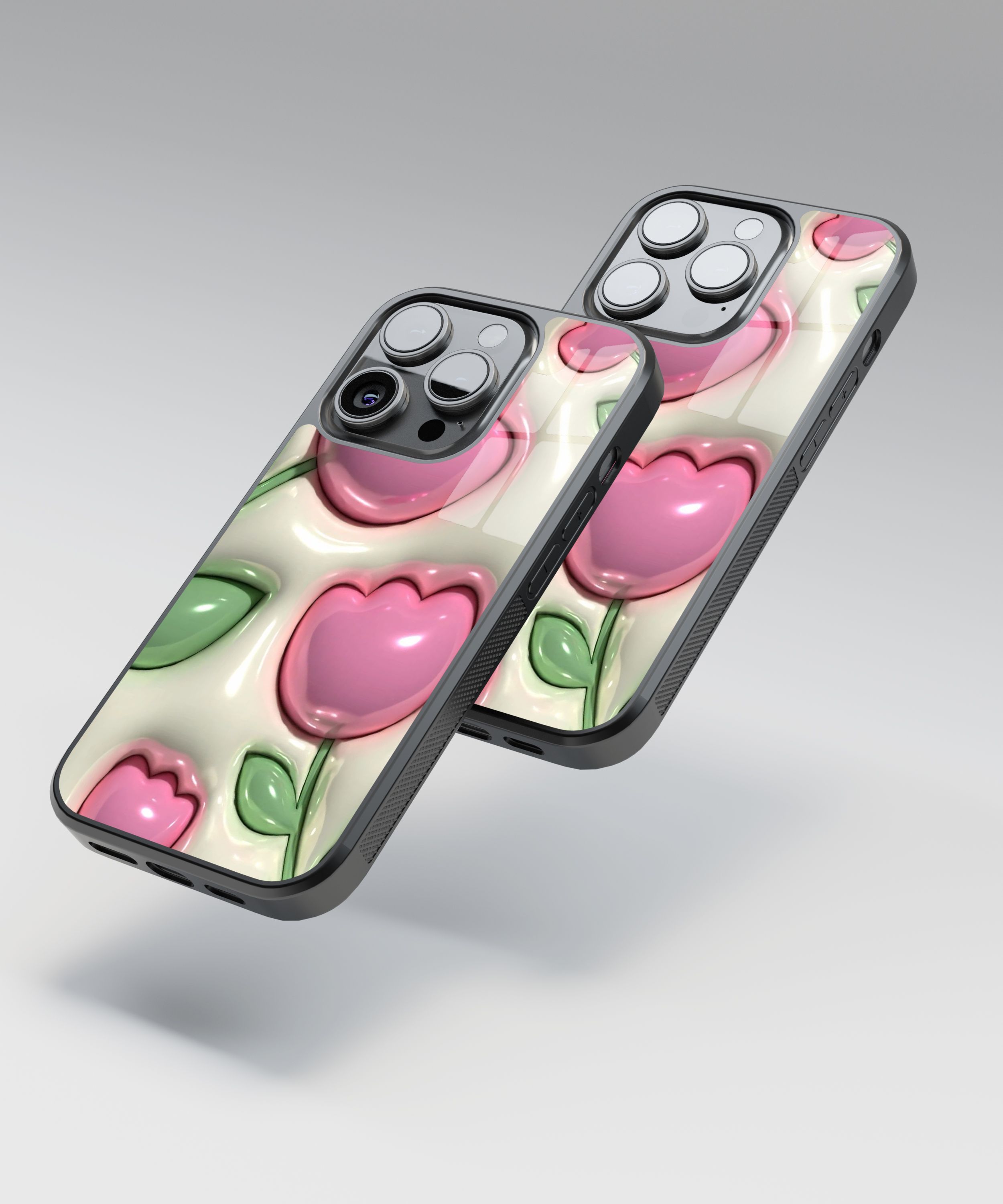 3D Pınk Tulıp Flexıble Cam Kılıf