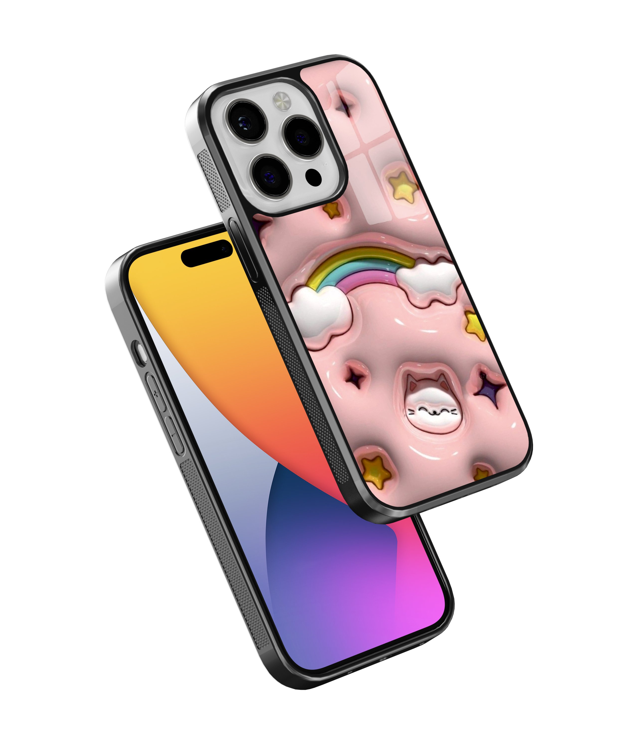 3D Raınbow Cloud Flexible Cam Kılıf