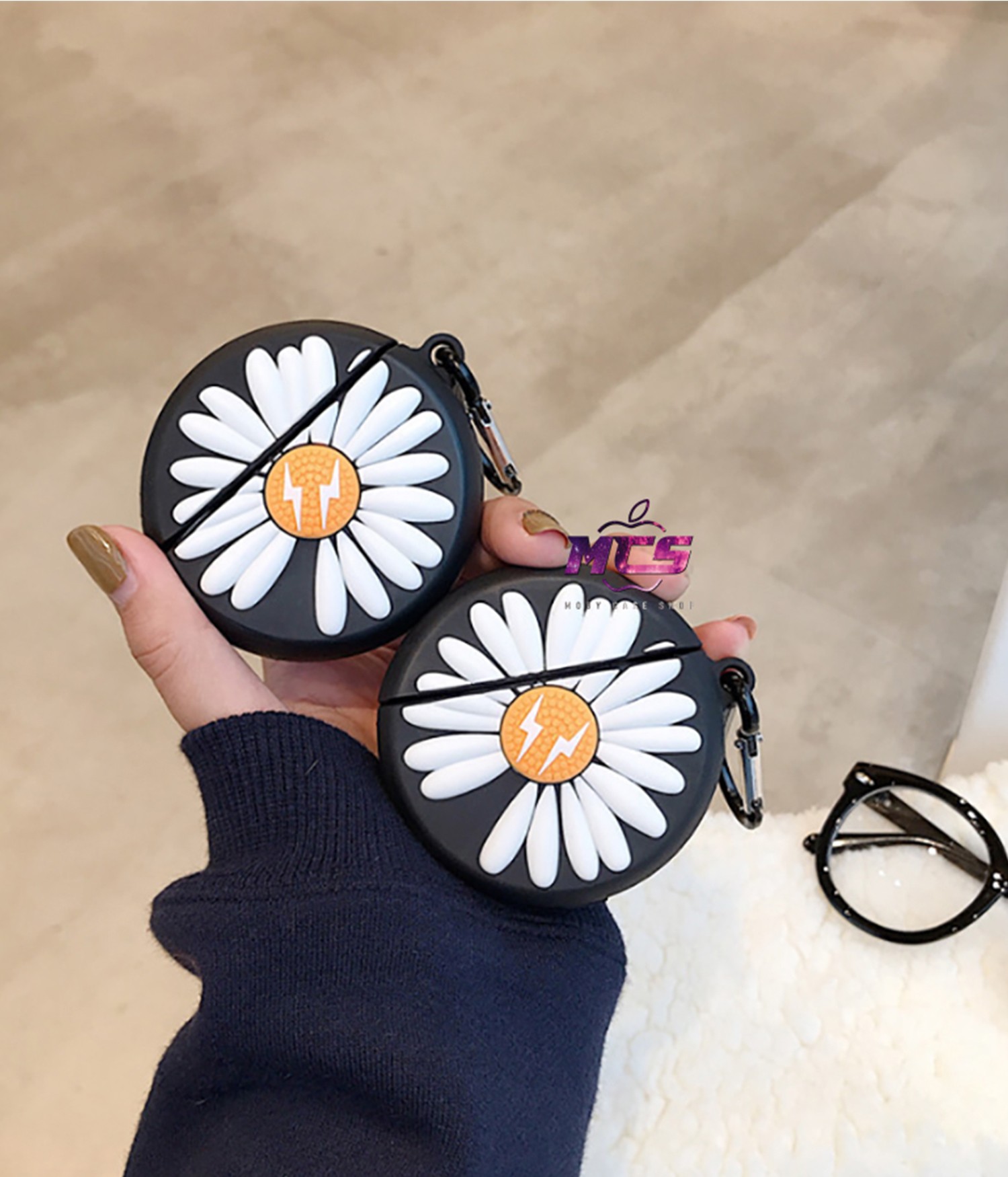 Papatya Figürlü Airpods 1-2 Kılıfı