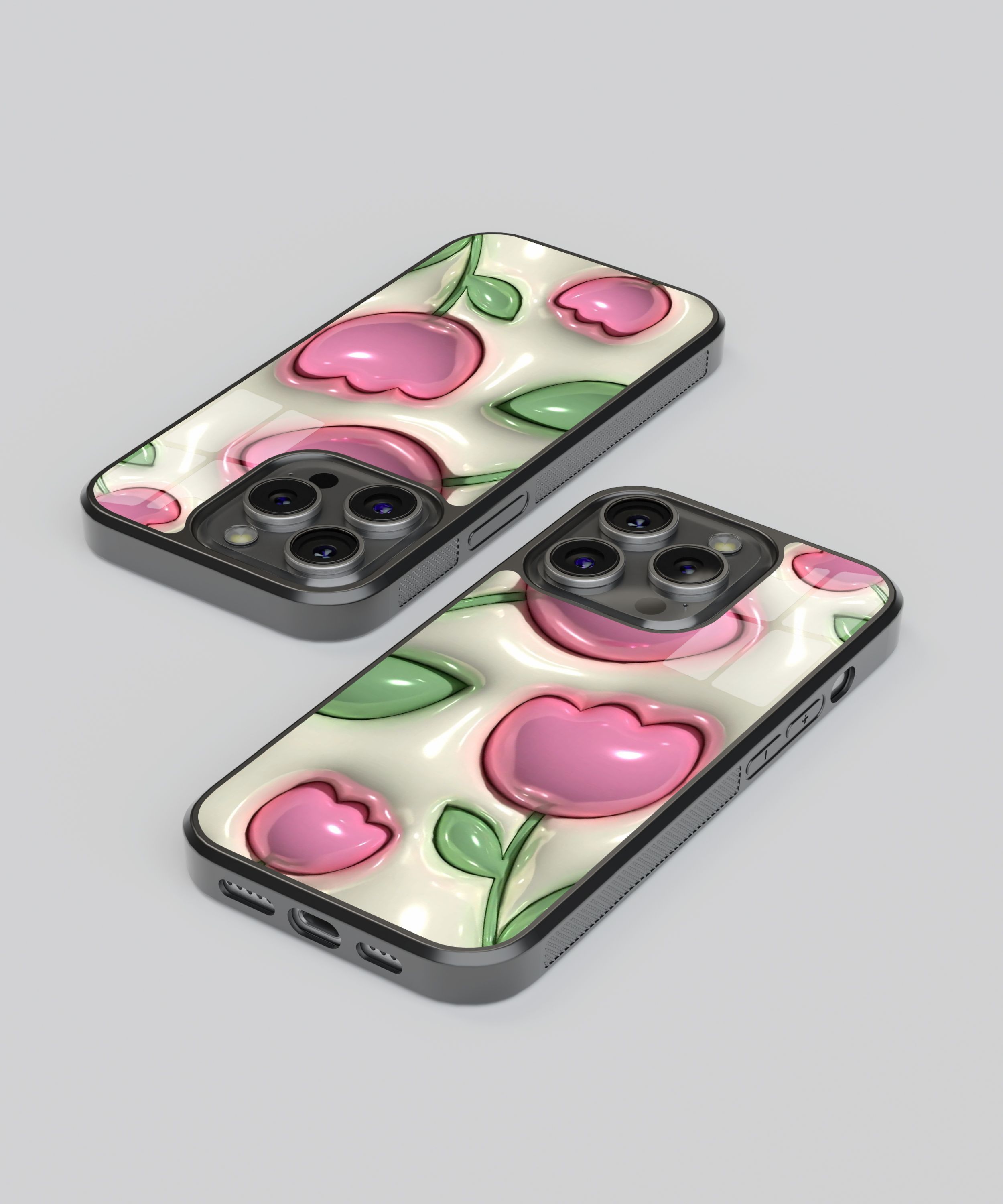 3D Pınk Tulıp Flexıble Cam Kılıf