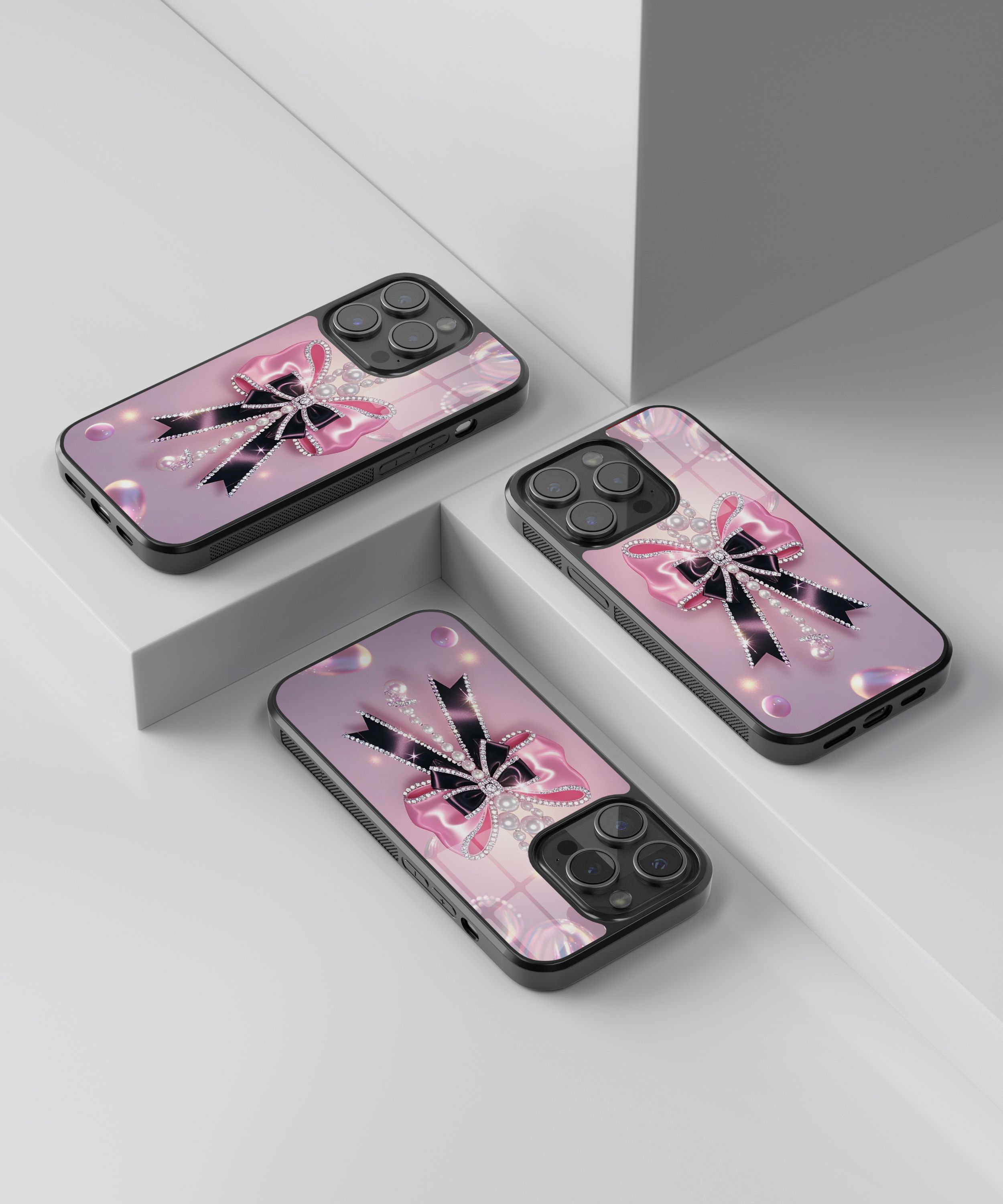 Taşlı-İncili Kurdele Flexible Cam Kılıf
