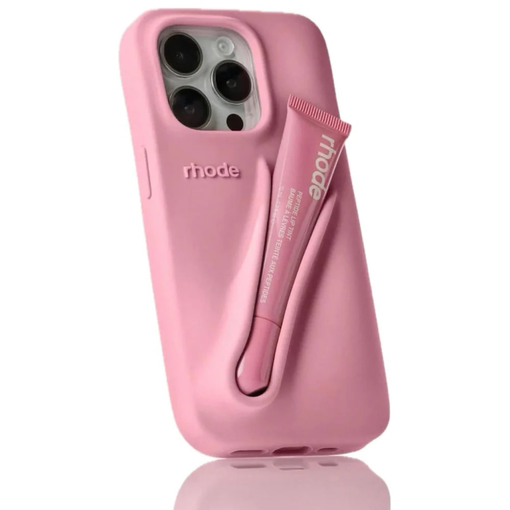 Iphone 13-14-15 Rhode Lips Case Şeker Pembe 