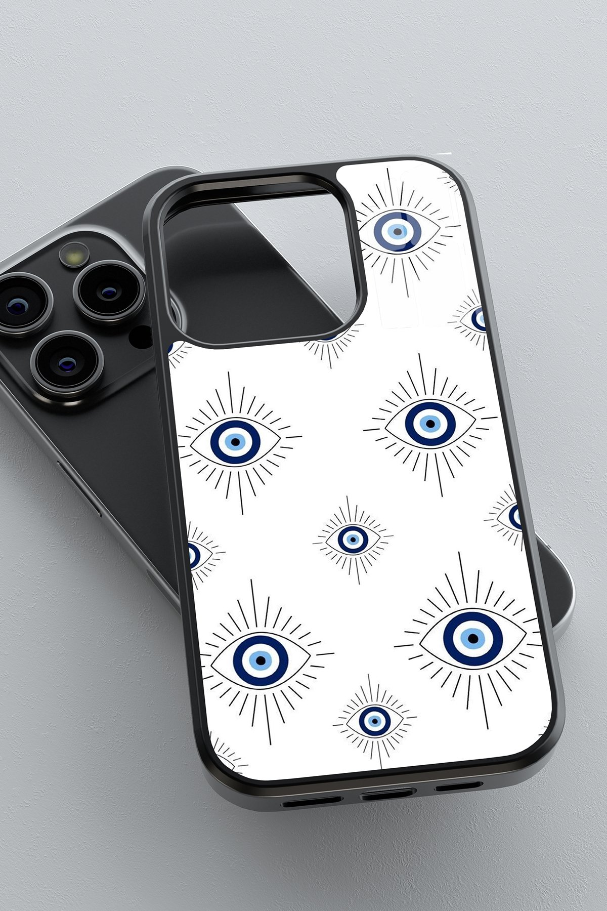 Evıl Eye Beads Flexible Cam Kılıf