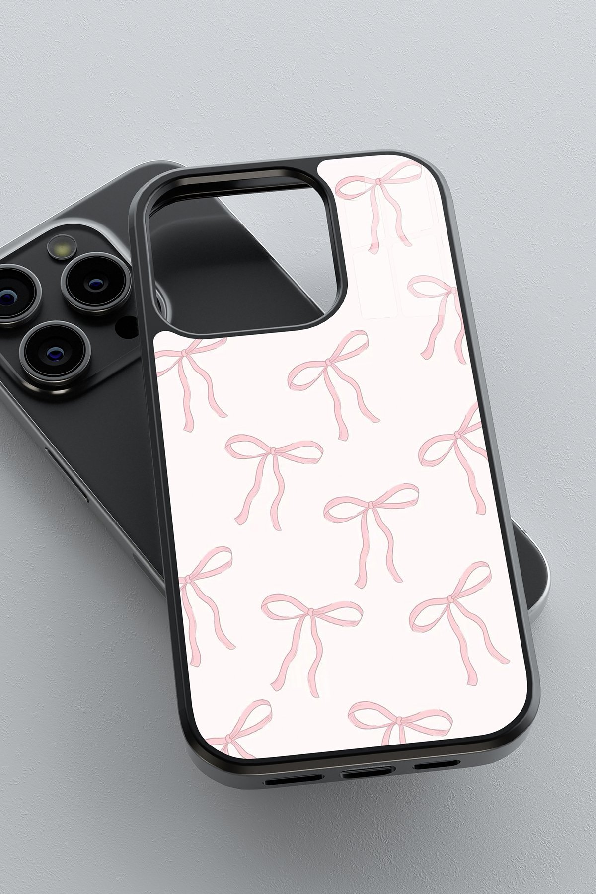 Pembe-Beyaz Flexible Cam Kılıf