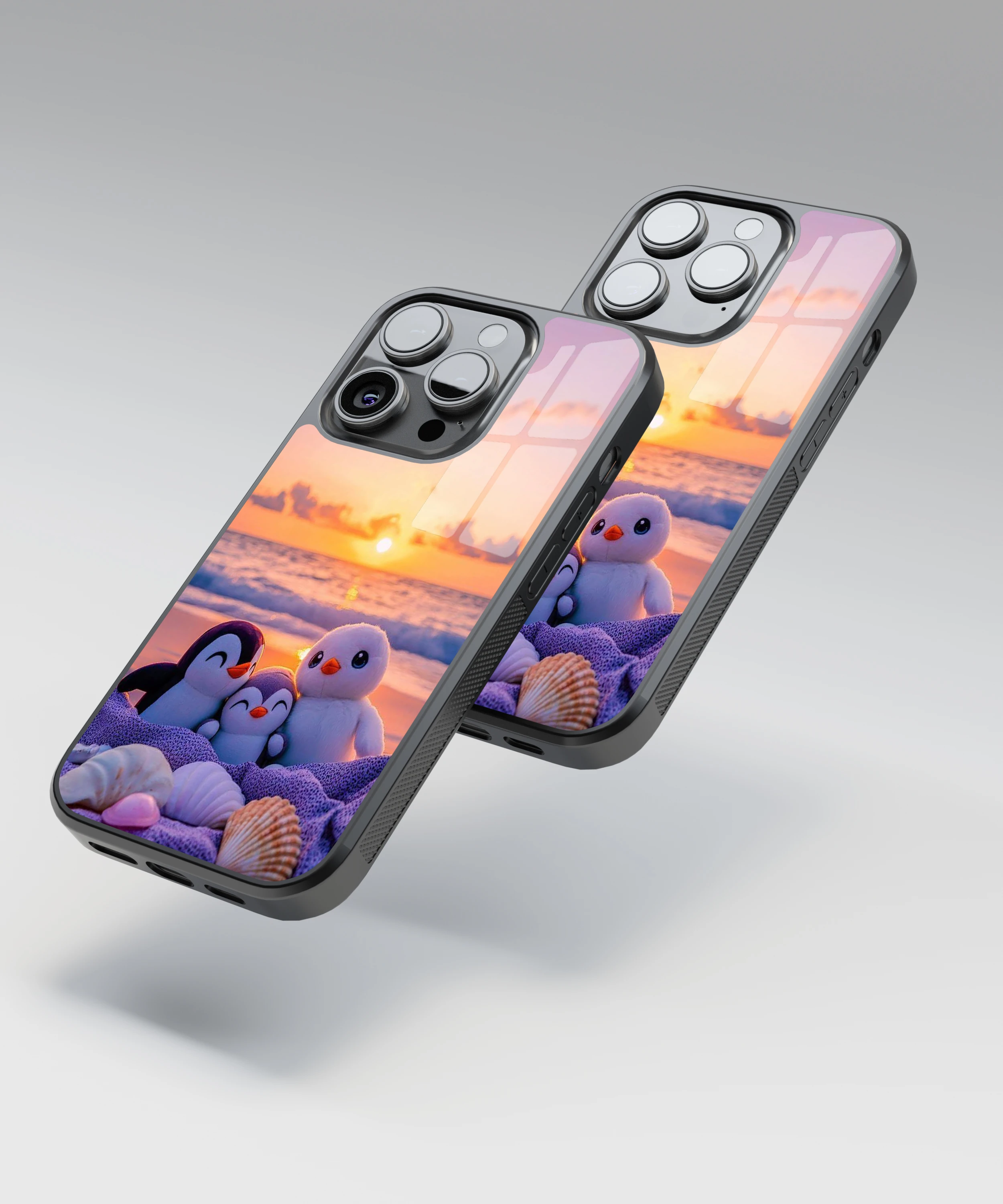 Penguın Famıly Flexible Cam Kılıf