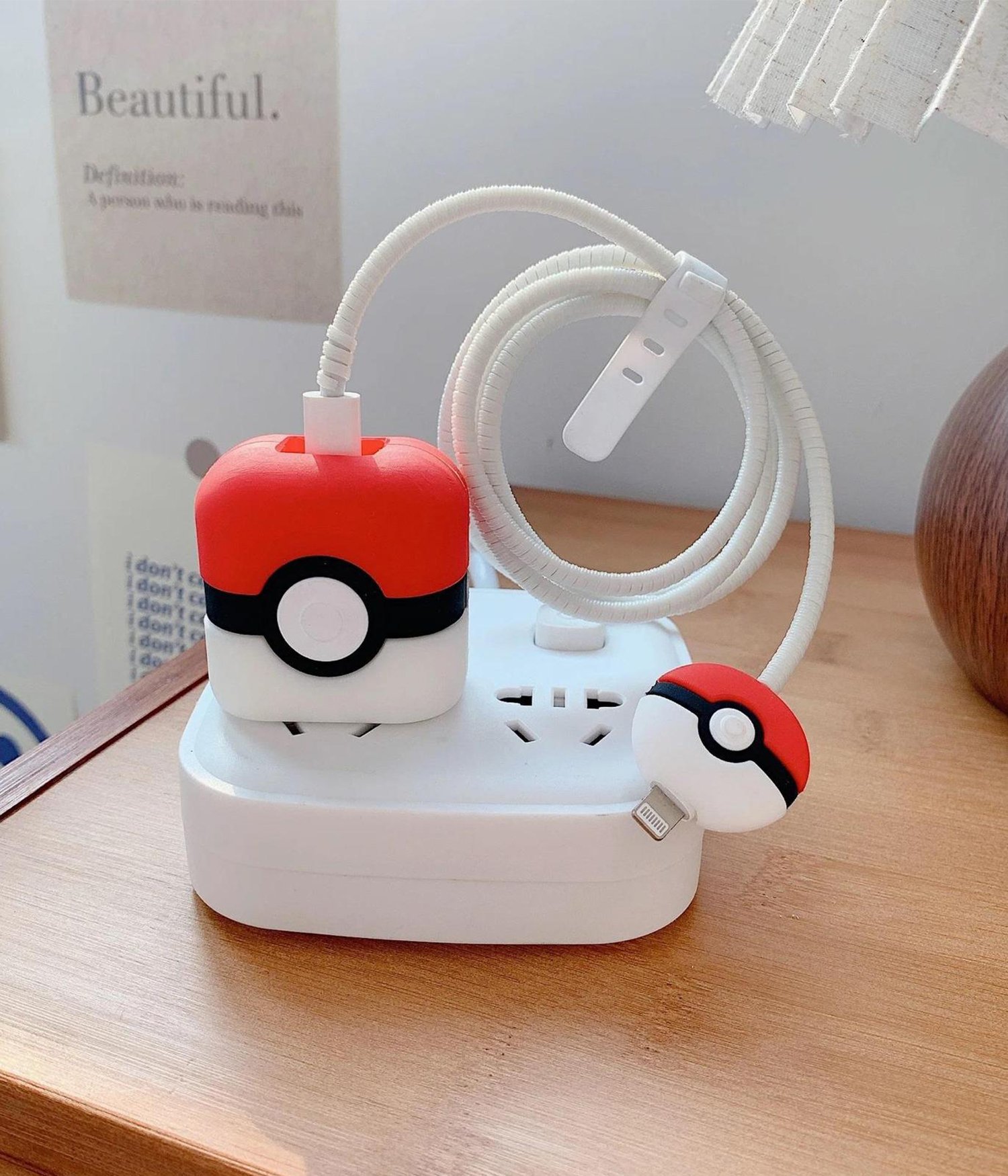 Iphone 18W/20W Uyumlu Şarj Aleti Kılıfı, Adaptör Ve Kablo Koruyucu Pokemon