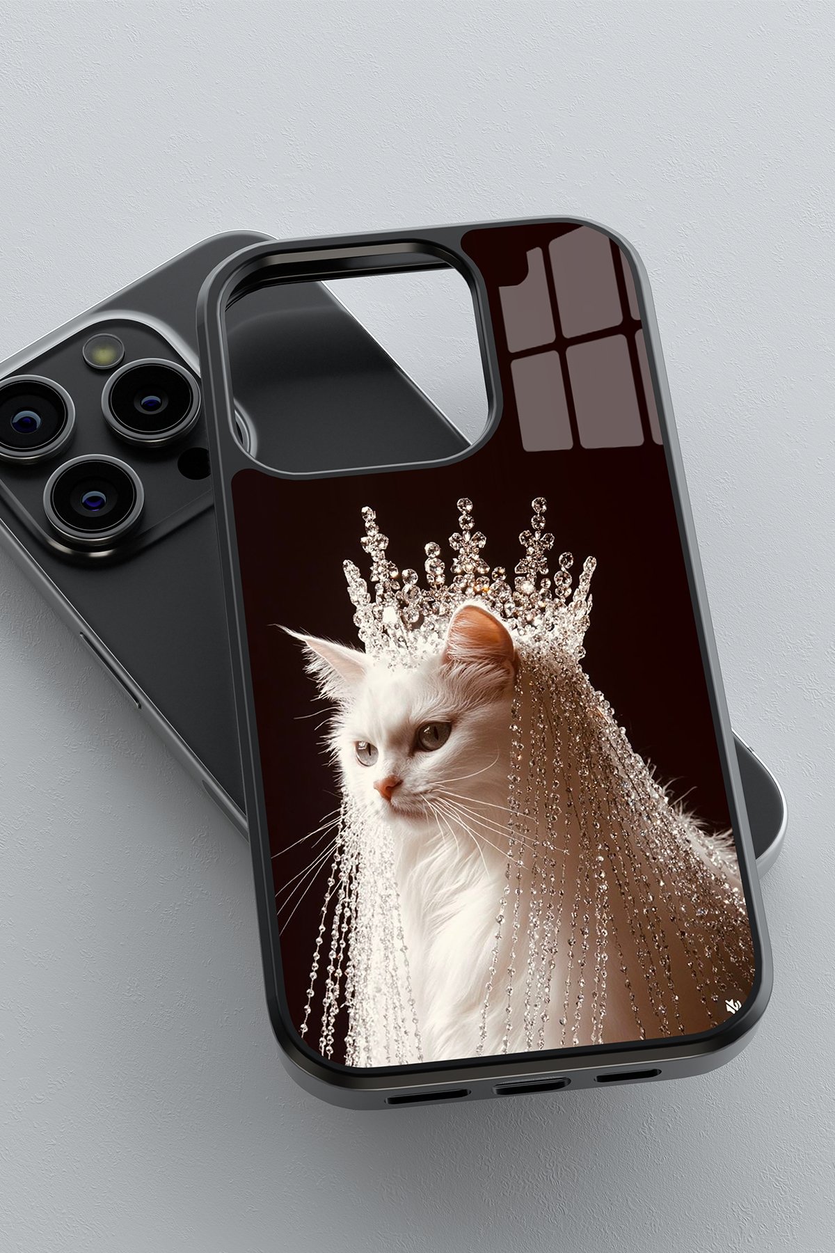 Crowned Cat Flexible Cam Kılıf