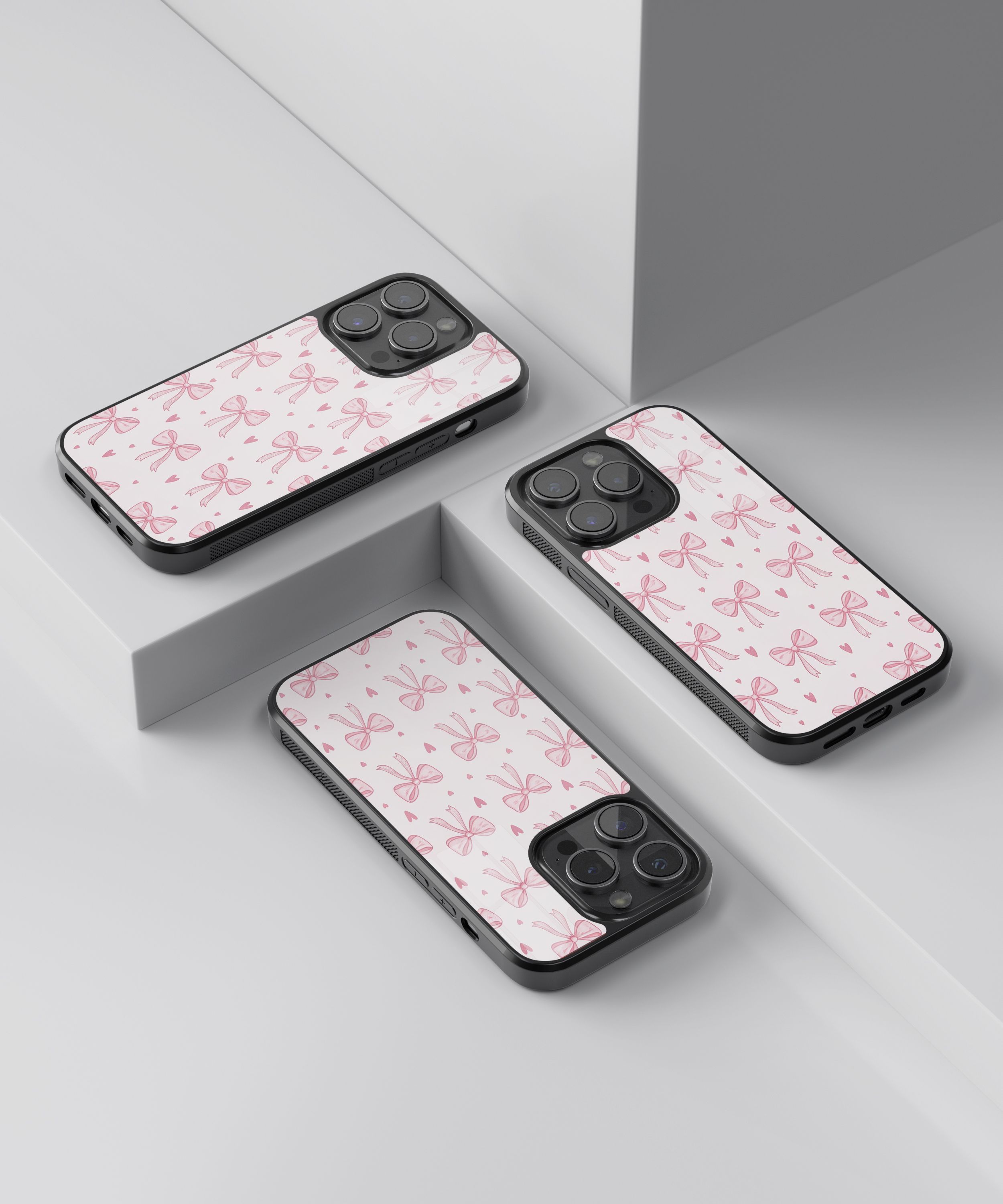  Pembe Noktalı Fiyonk Flexible Cam Kılıf