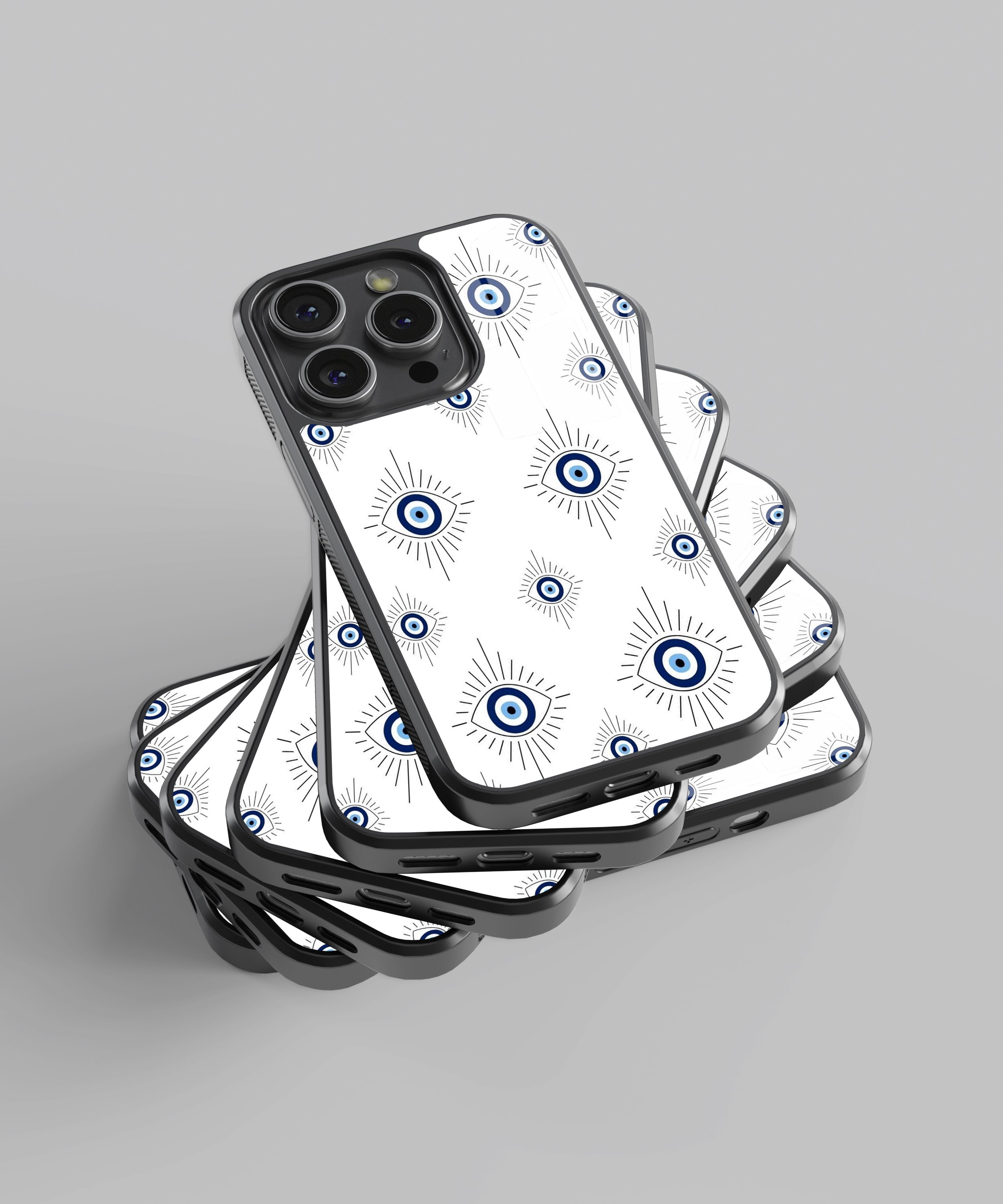 Evıl Eye Beads Flexible Cam Kılıf