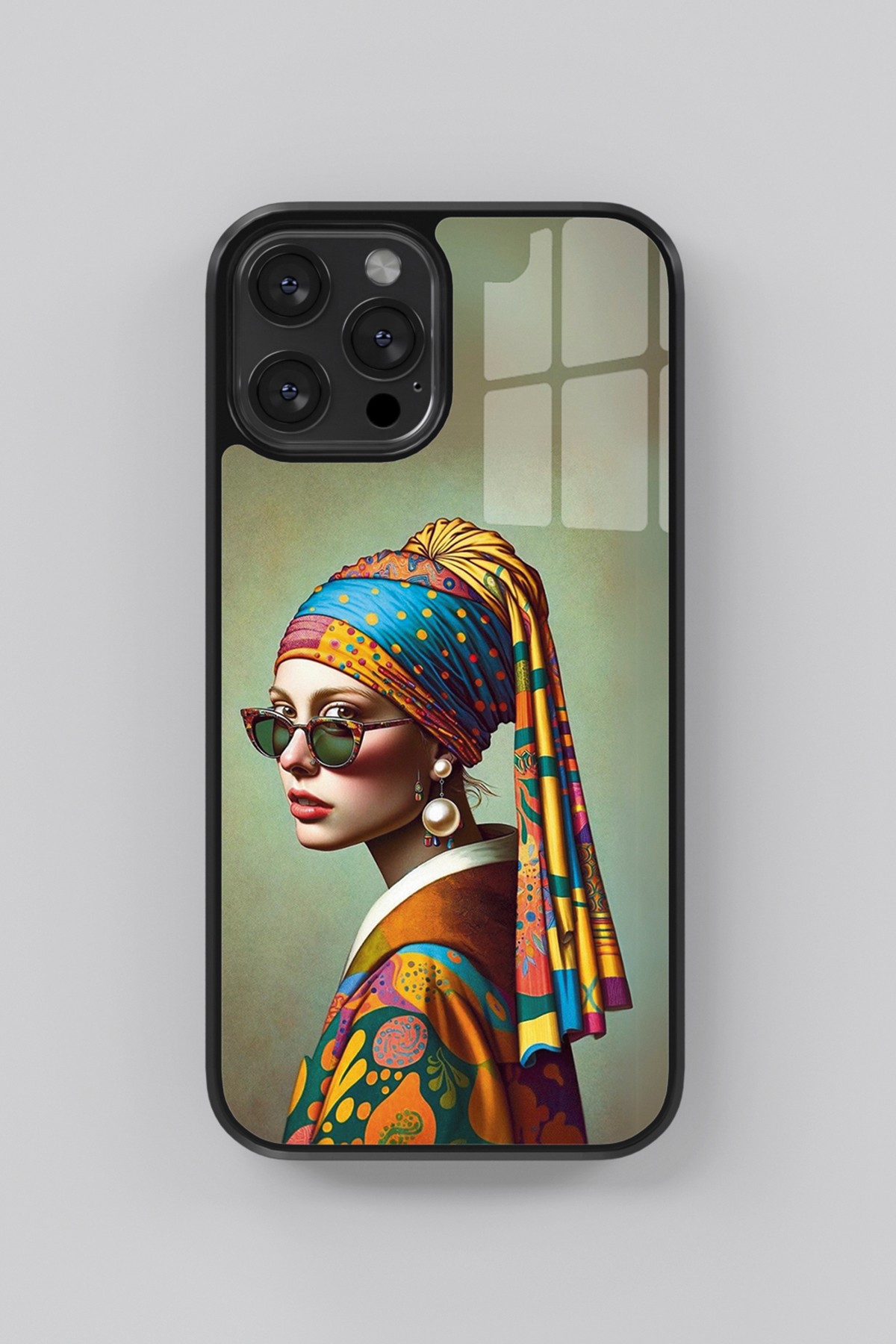 Girl With Glasses And Pearl Earrıngs Flexible Cam Kılıf