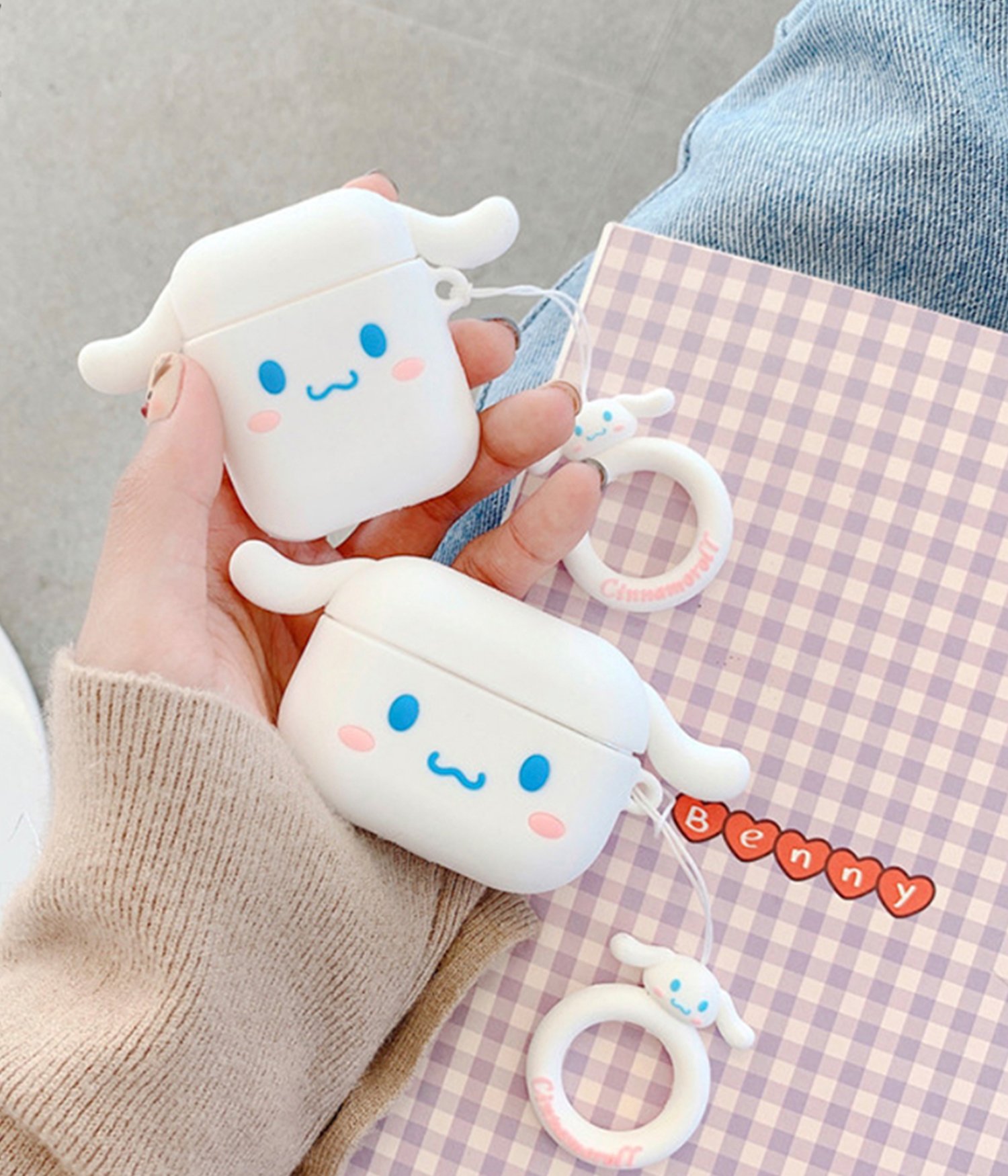 Sevimli Ayıcık Figürlü Airpods 1-2 Kılıfı
