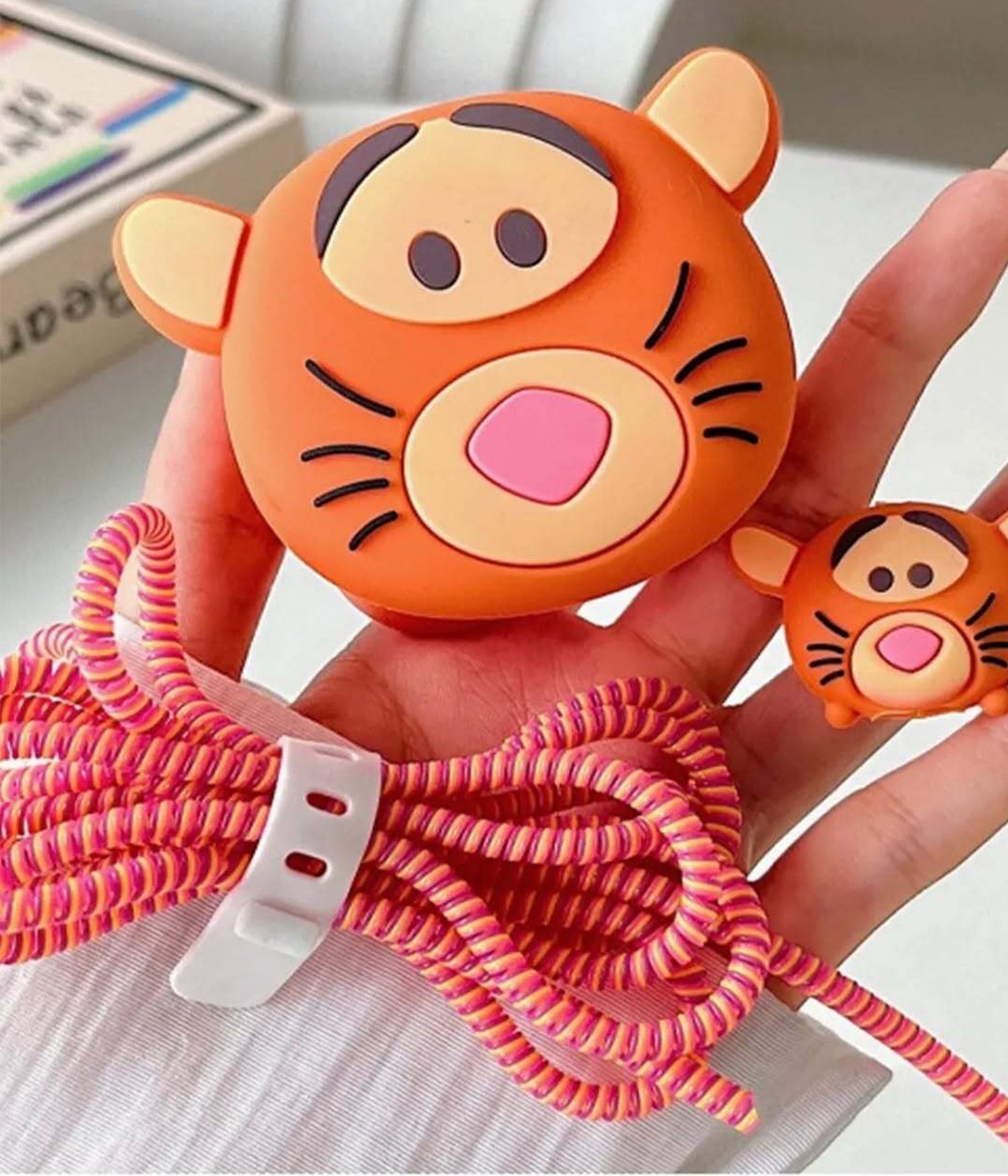 Iphone 18W/20W Uyumlu Şarj Aleti Kılıfı, Adaptör Ve Kablo Koruyucu Tiger