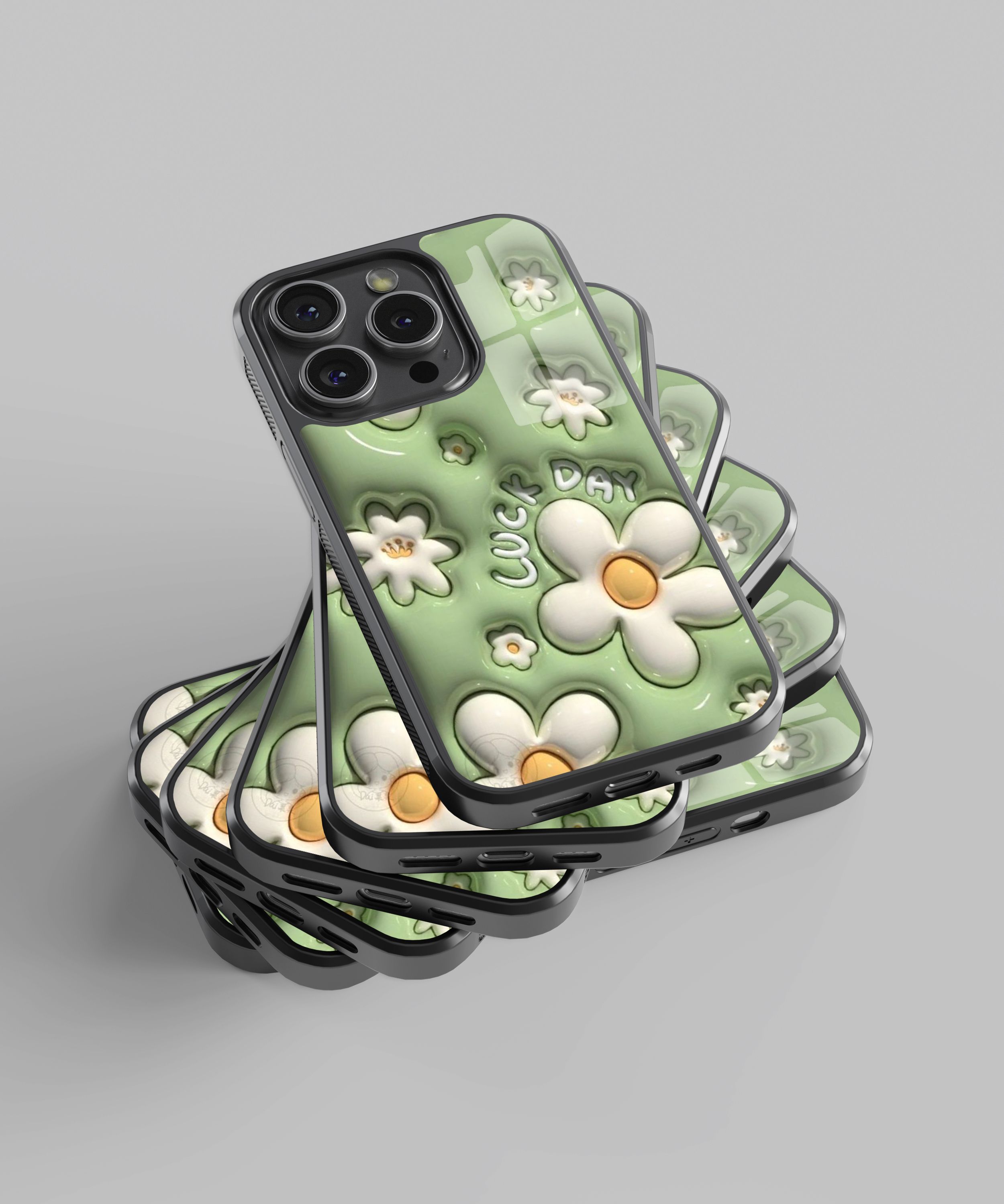 3D Luck Day Flower Flexible Cam Kılıf