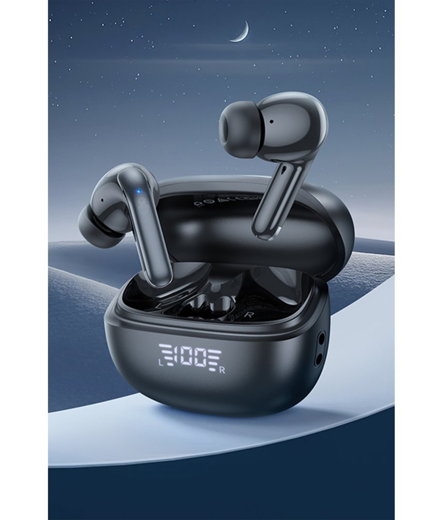 Hoco EQ5 Energy Aktif Gürültü Engelleyici Özellikli Bluetooth 5.3 Kablosuz TWS Airpods Kulaklık - Siyah