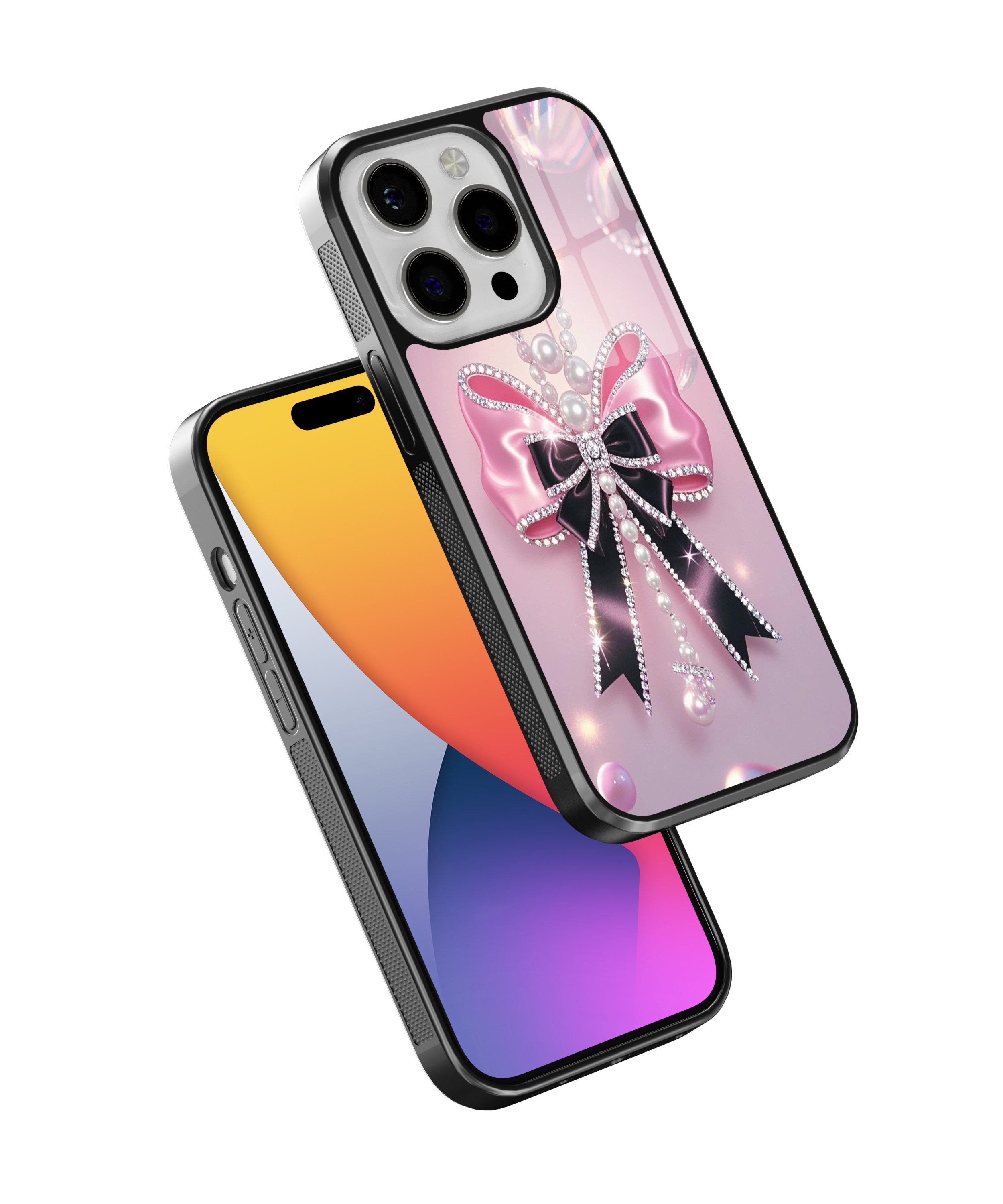 Taşlı-İncili Kurdele Flexible Cam Kılıf