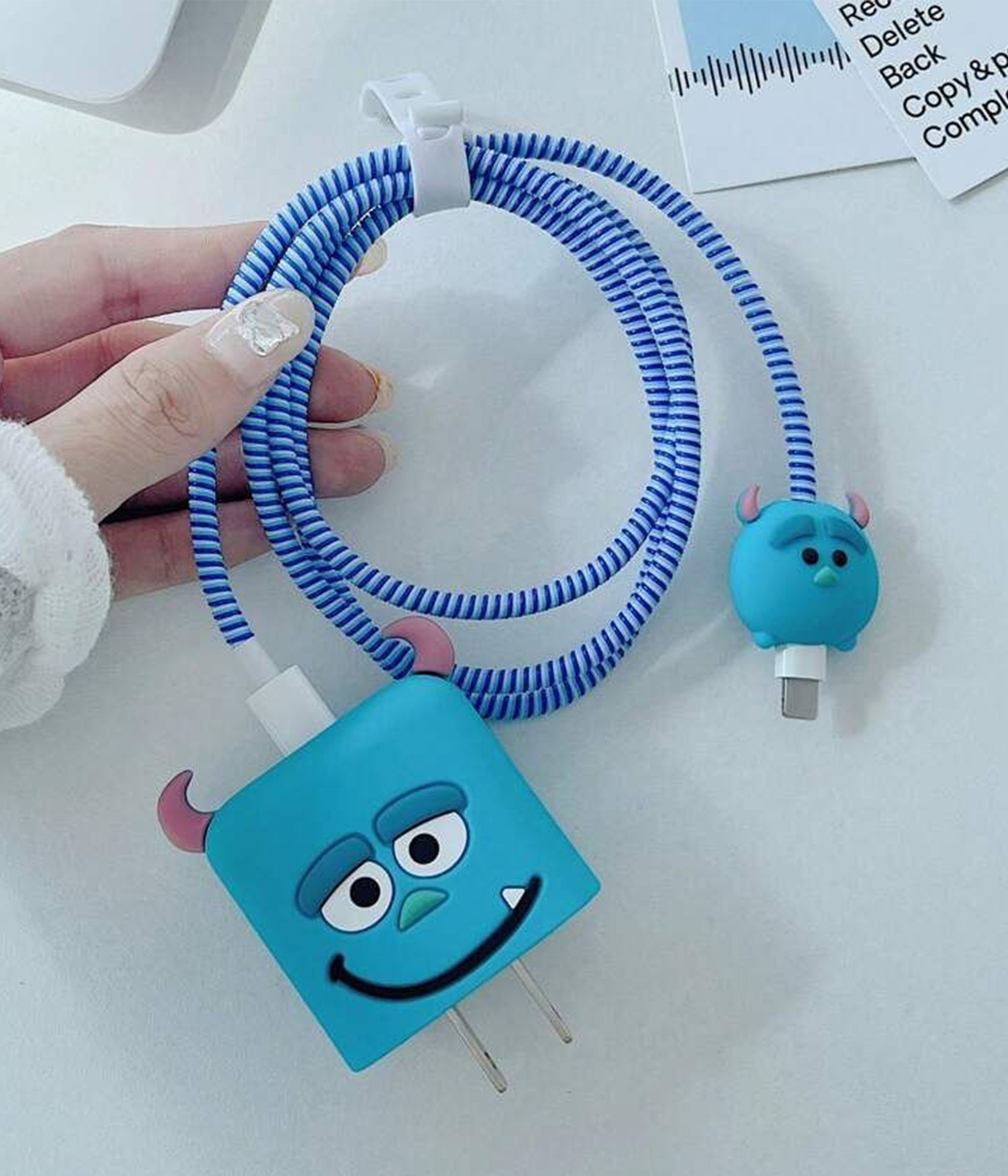 Iphone 18W/20W Uyumlu Şarj Aleti Kılıfı, Adaptör Ve Kablo Koruyucu Canavar