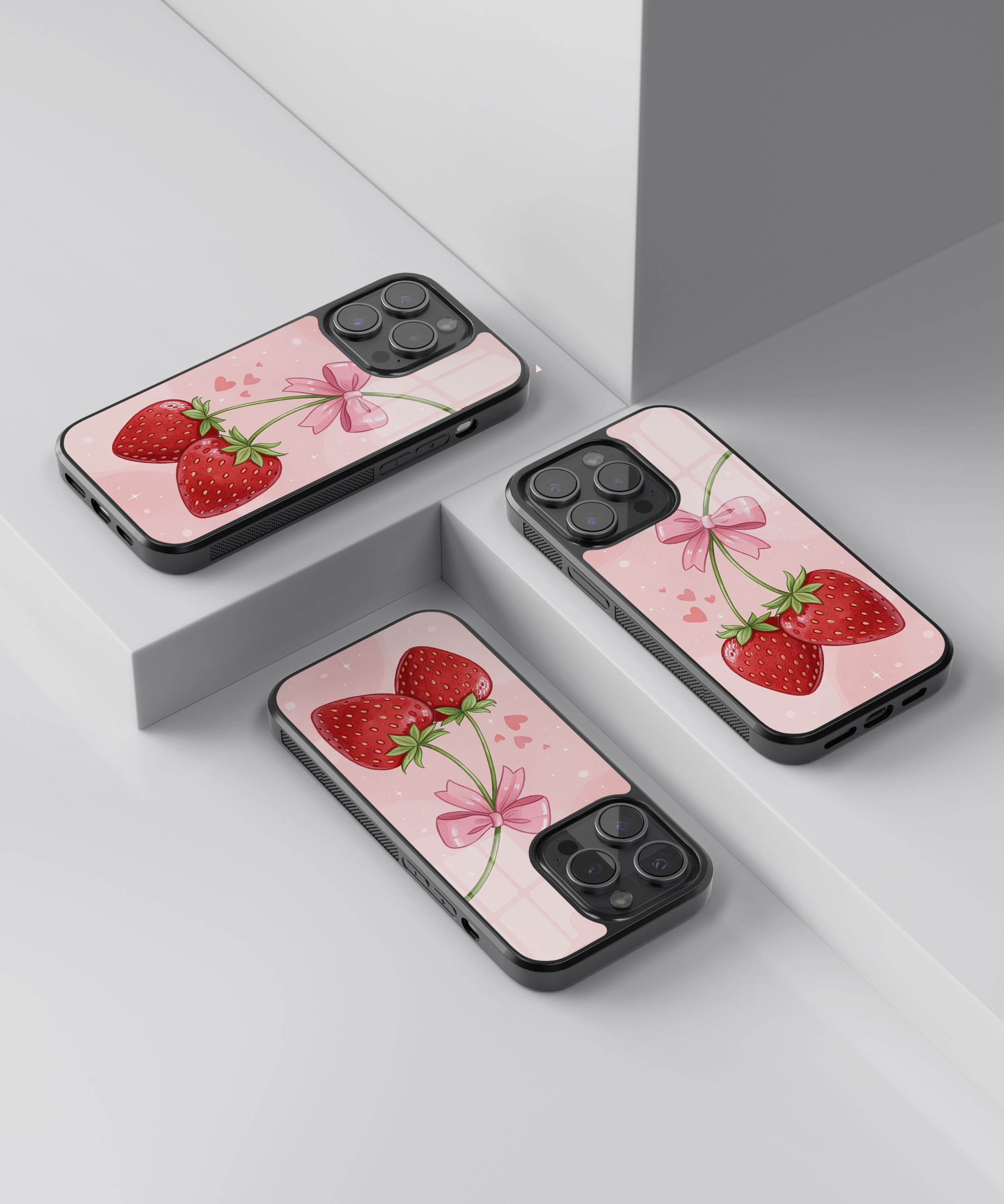 Çilek-Fiyonk Flexible Cam Kılıf