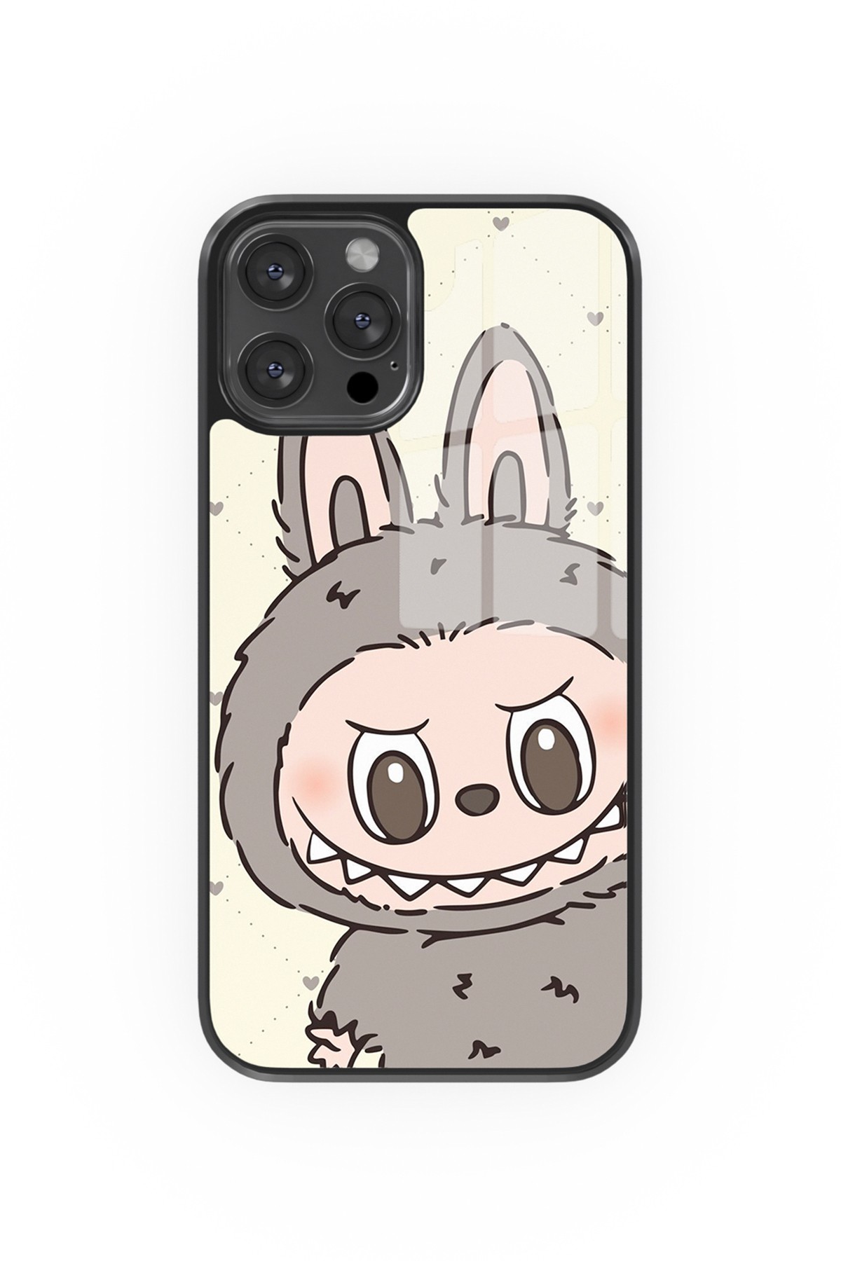 Labubu Taupe Gray Flexible Cam Kılıf