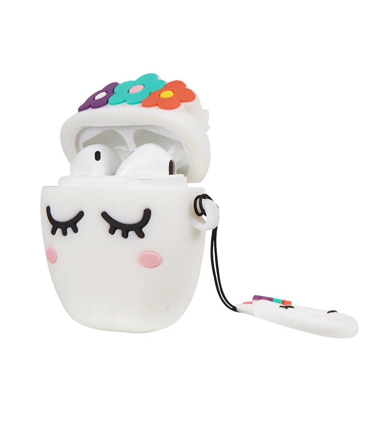 Beyaz Unicorn Figürlü Airpods 1-2 Kılıfı