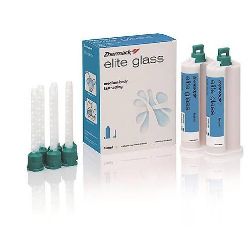 Zhermack Elite Glass 2x50 ml - Direkt Estetik Restorasyonlarda Transparan Matris Yapımında Kullanılan Şeffaf A-Silikon