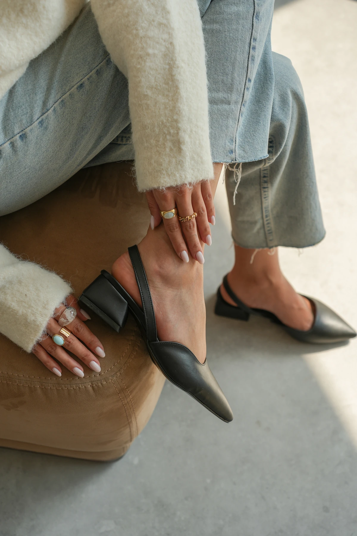 Verla Kadın Cilt Alçak Tabanlı Topuklu Ayakkabı