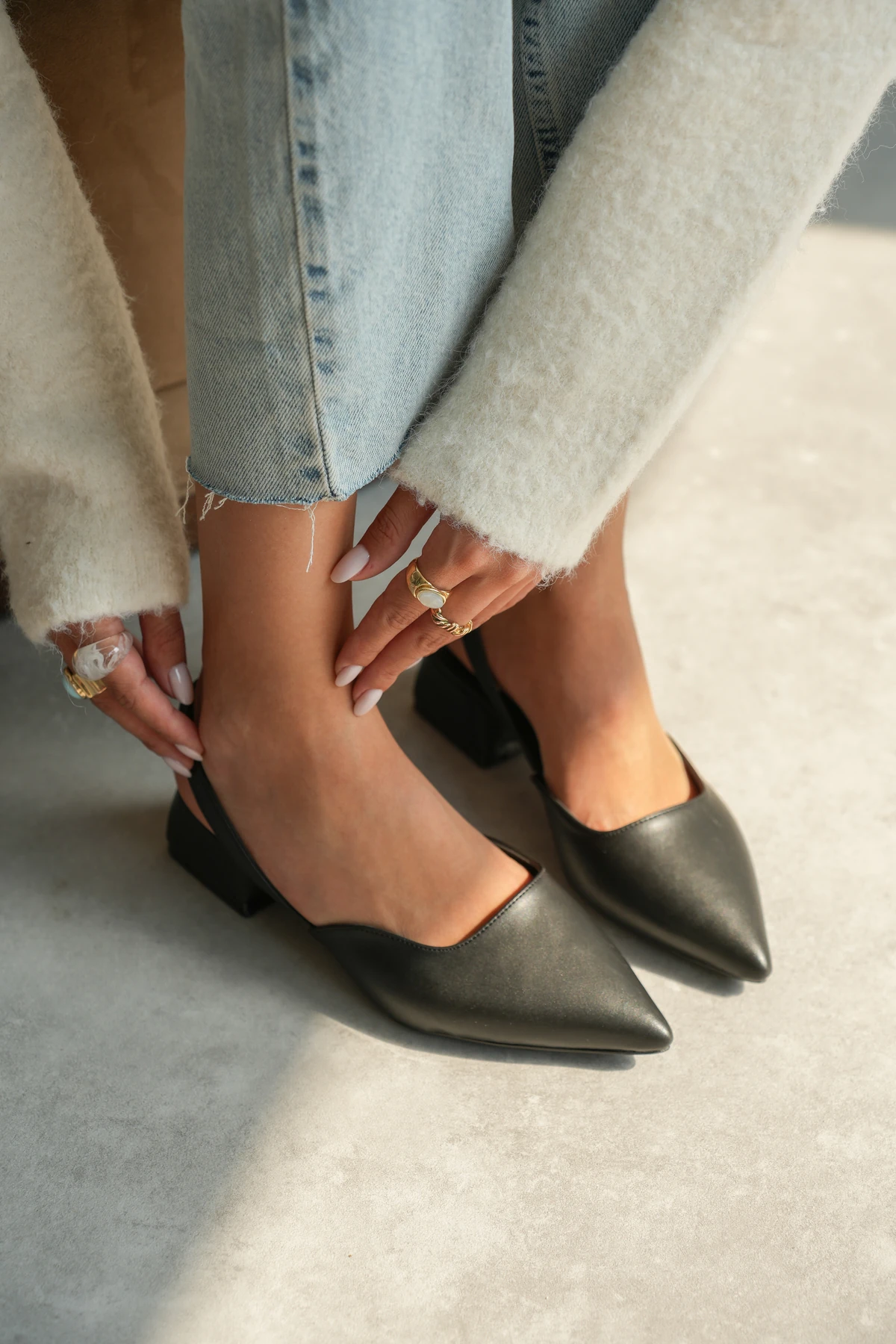 Verla Kadın Cilt Alçak Tabanlı Topuklu Ayakkabı